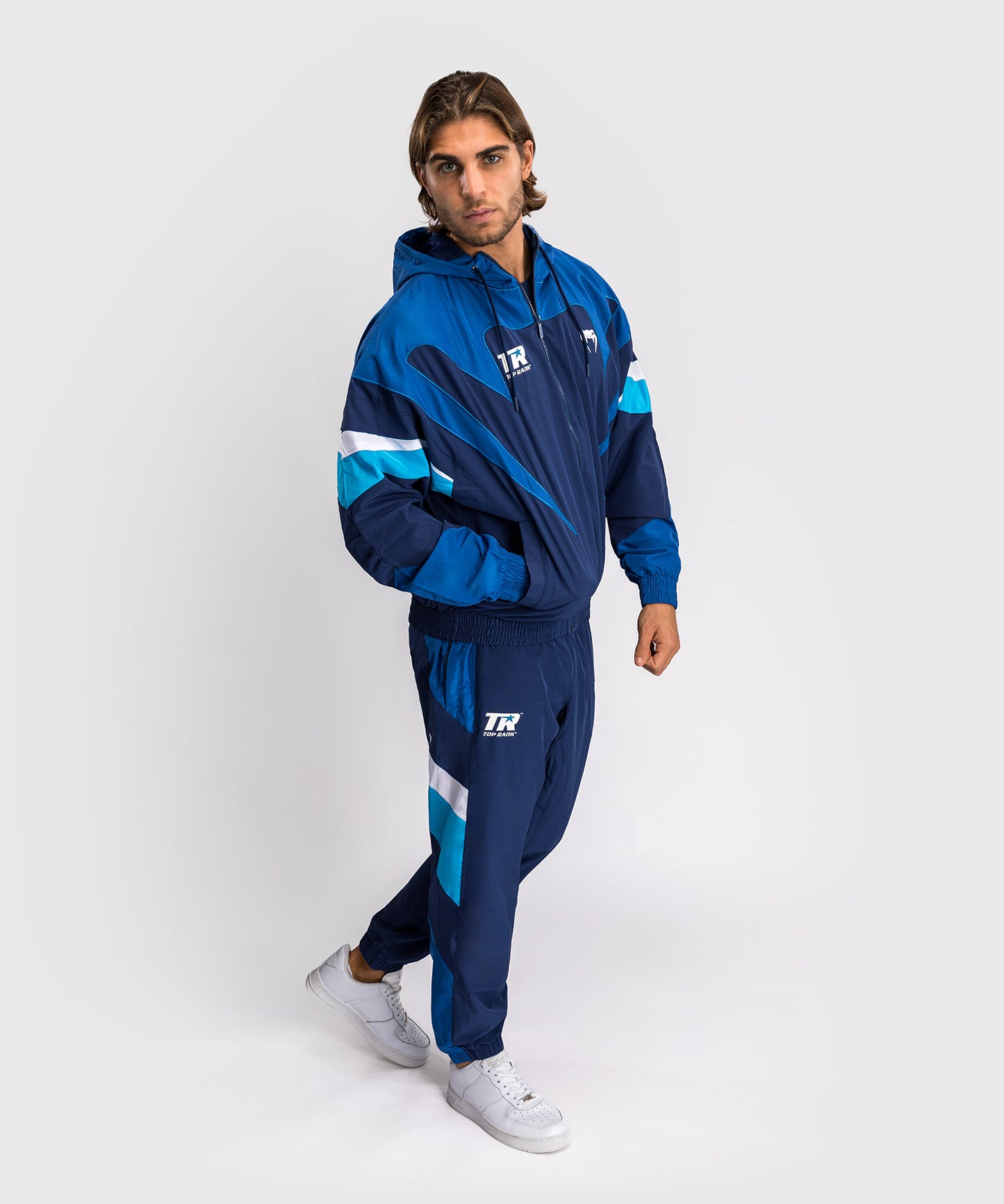 Venum x Top Rank Original Men's Hooded Tracksuit Jacket - Navy Blue