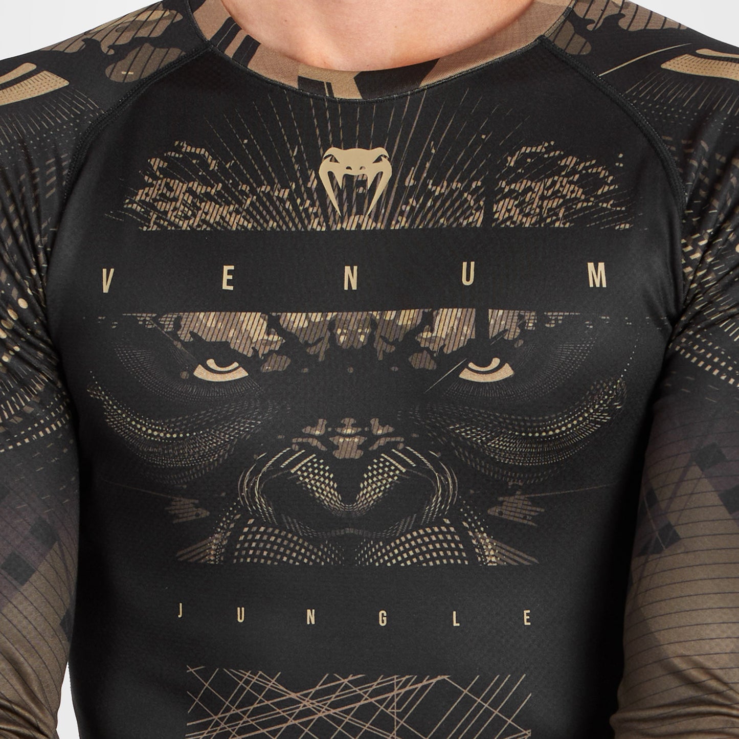 Venum Gorilla Jungle Rashguard Long Sleeves - Black/Sand