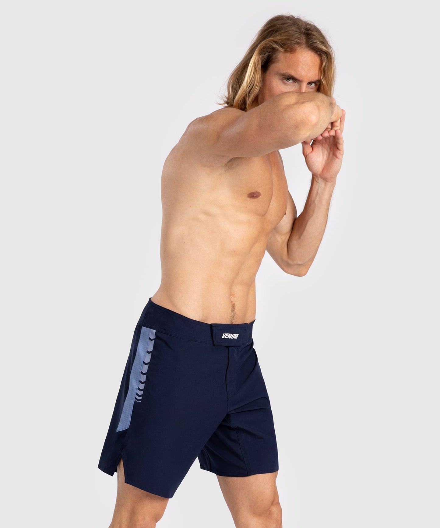 Venum Tempest Men's Fight Shorts - Navy Blue/Blue