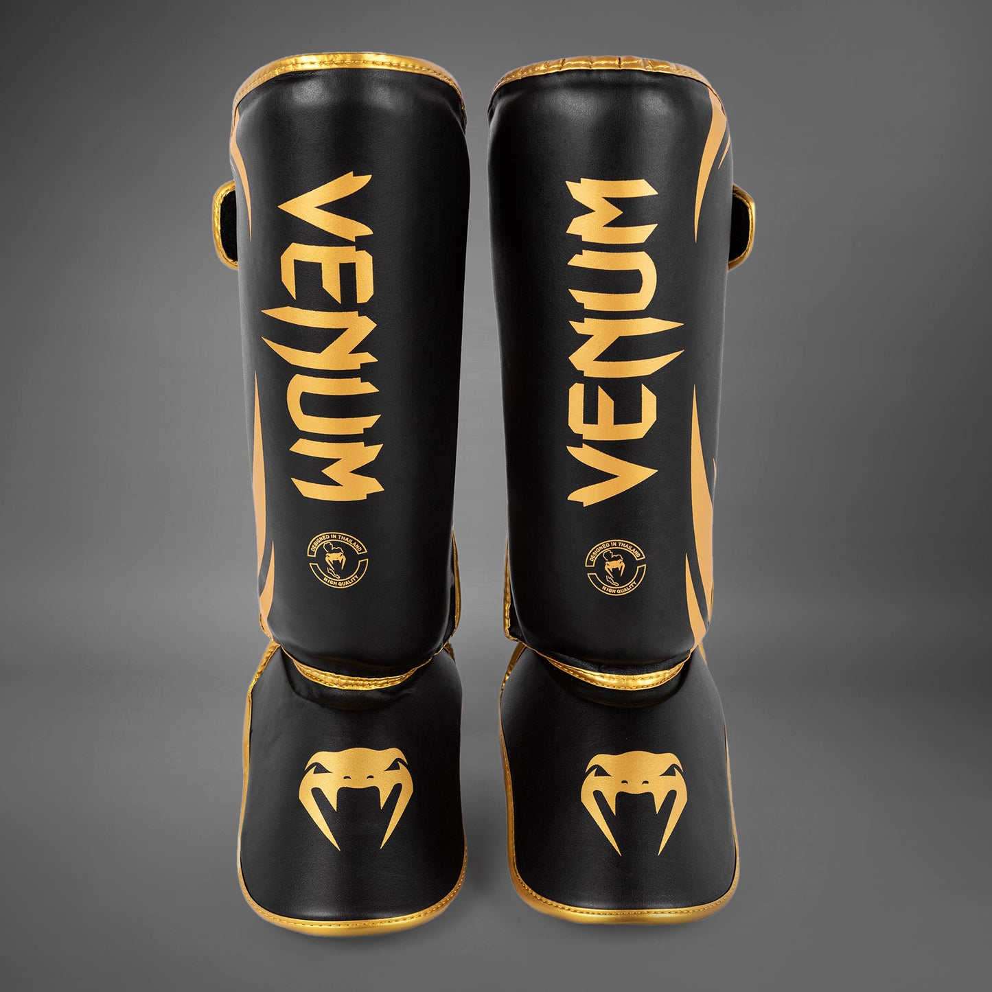 Venum Challenger Standup Shin Guards - Black/Gold