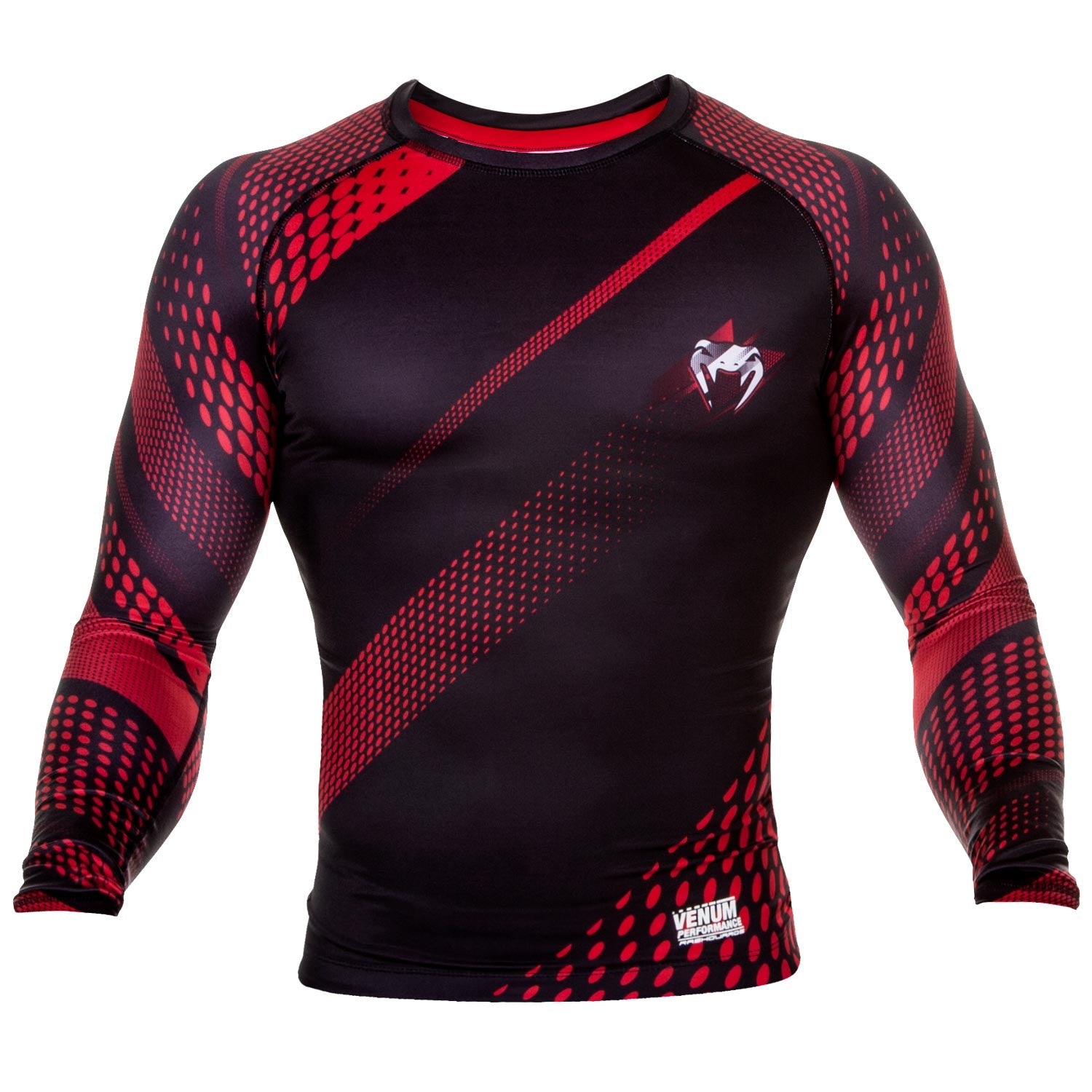 Venum Rapid Rashguard - Long Sleeves - Black/Red – Venum Europe