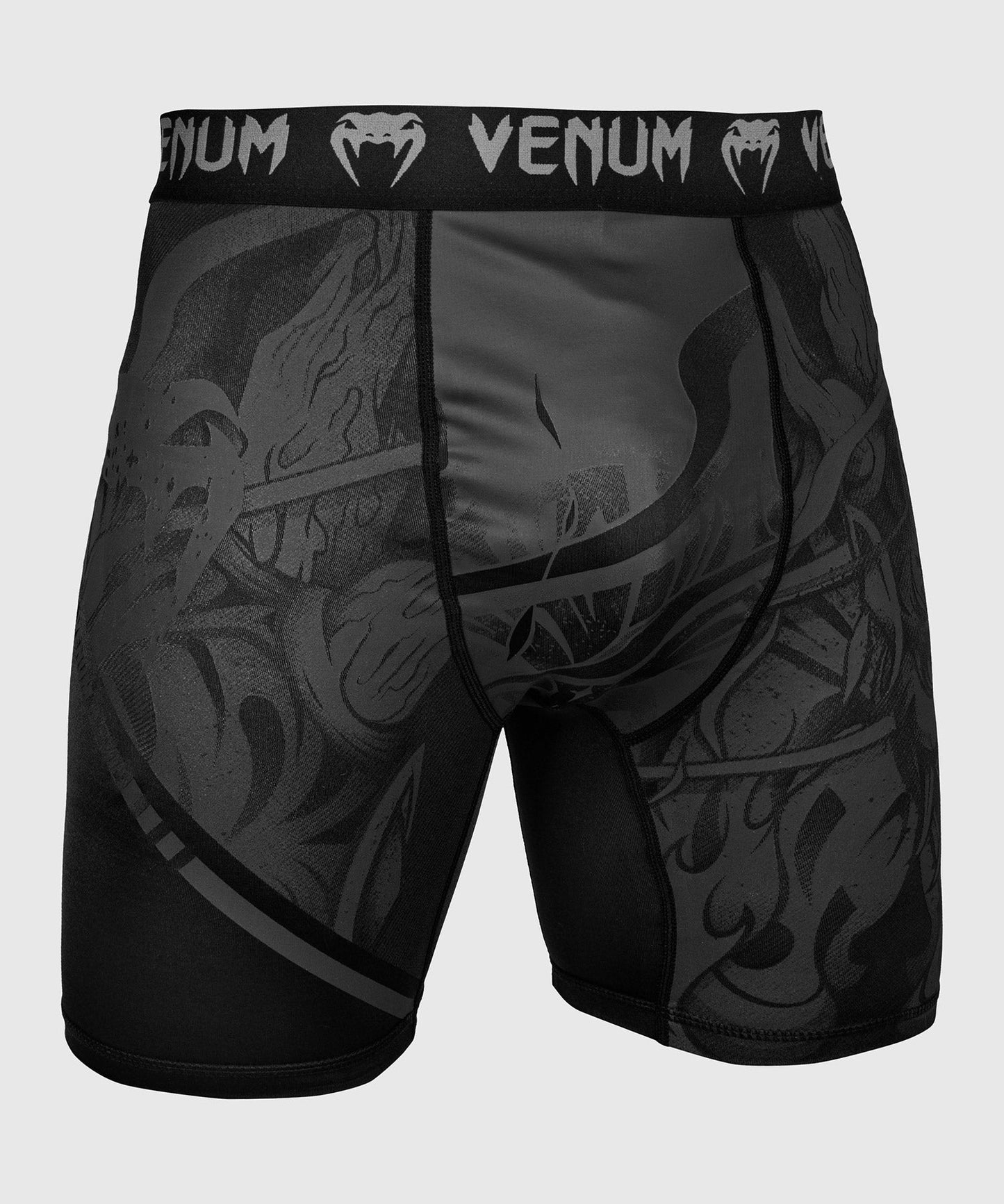 Venum Devil Compression Shorts - Black/Black