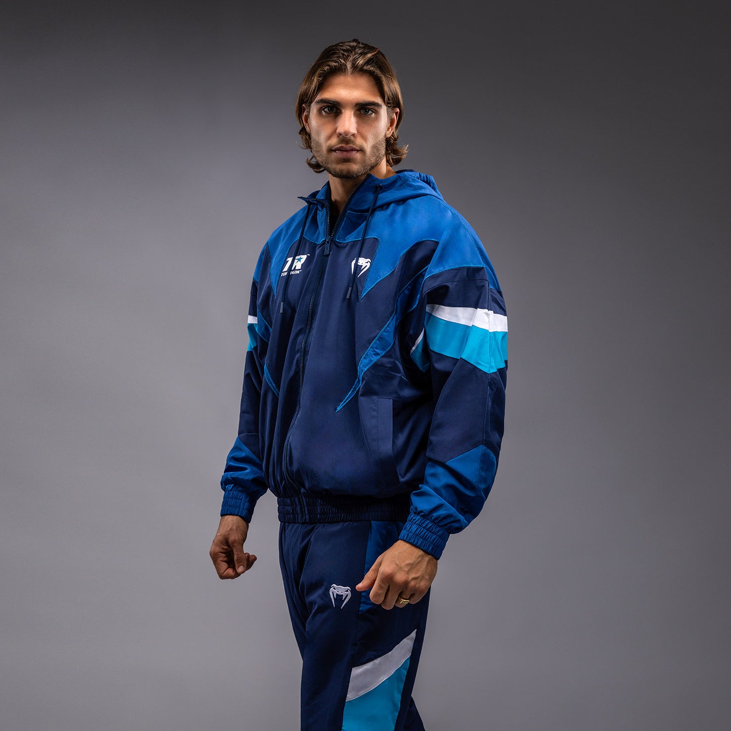 Venum x Top Rank Original Men's Hooded Tracksuit Jacket - Navy Blue