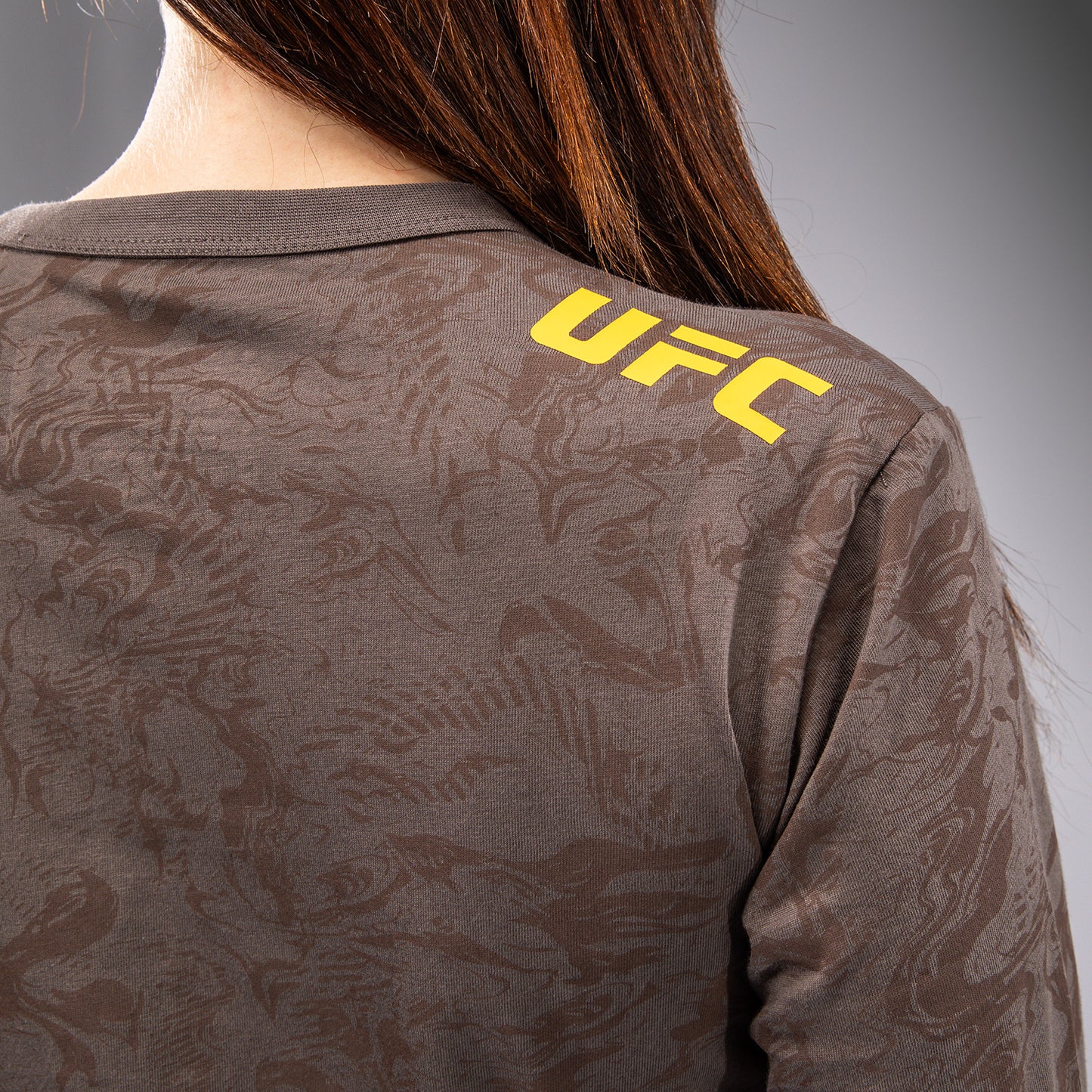 UFC Fusion by Venum Fight Week Women’s Long Sleeve Cotton T-Shirt - Earthen Brown