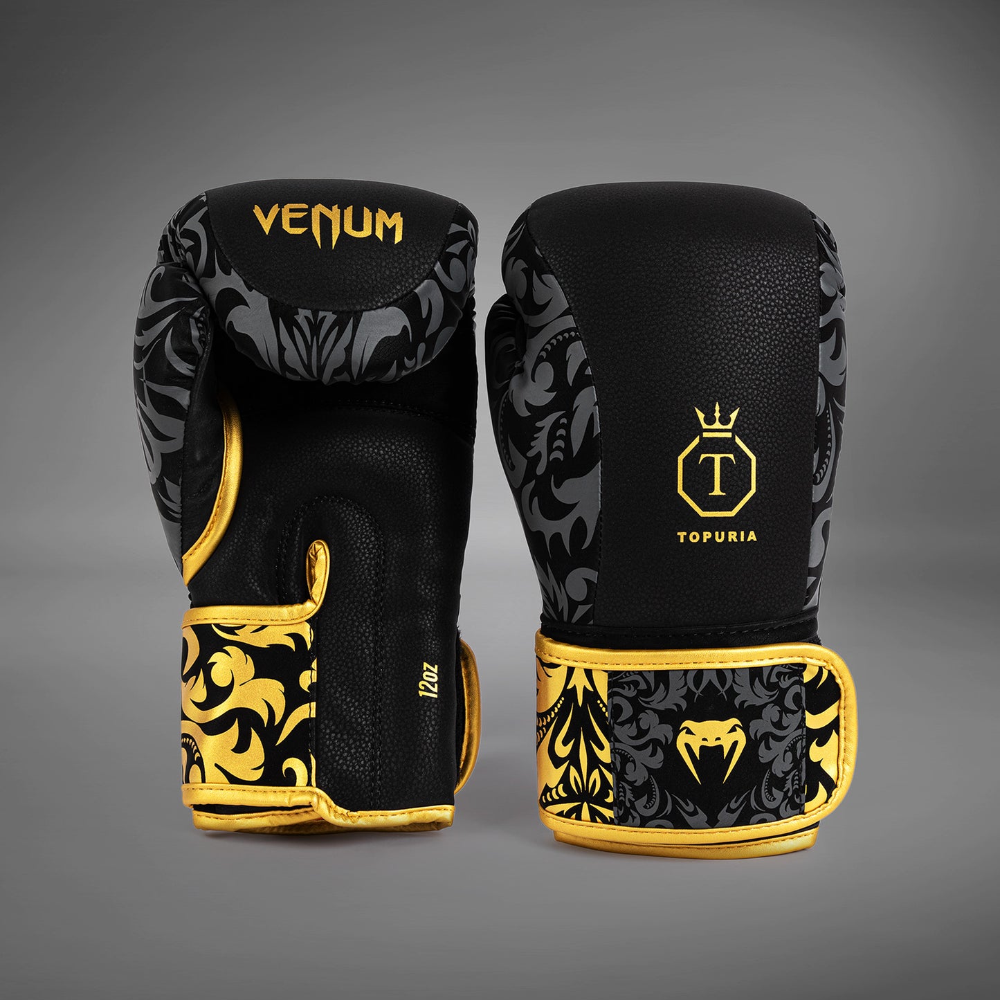 Venum x Topuria Unmatched Edition Boxing Gloves - Black/Gold