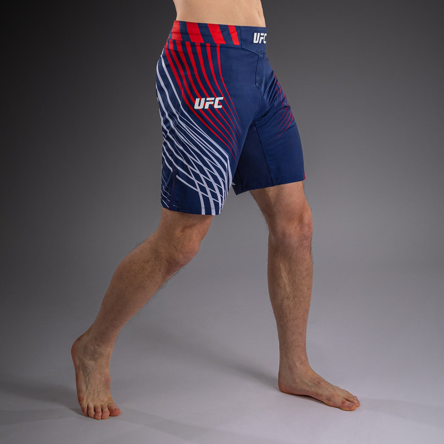 Men's Official UFC Freedom 250 by Venum Blue Authentic Fight Night Long Fit Fight Short