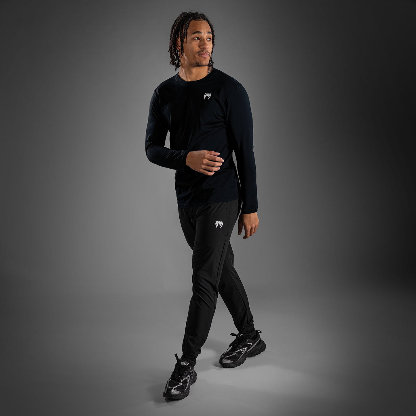 Venum Lineup Long Sleeve T-Shirt - Black/White
