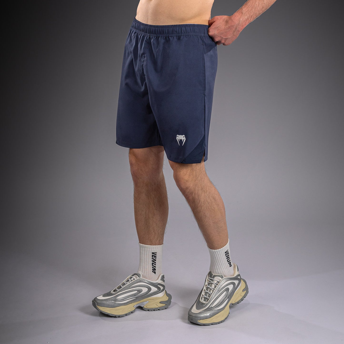 Venum Contender Training Shorts - Navy Blue/White