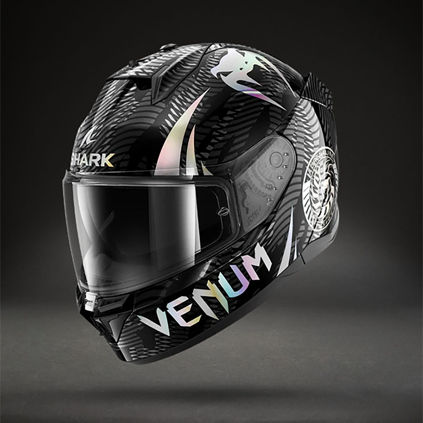 Venum x Shark D-SKWAL 3 Motorcycle Helmet - Black Chrom Anthracite