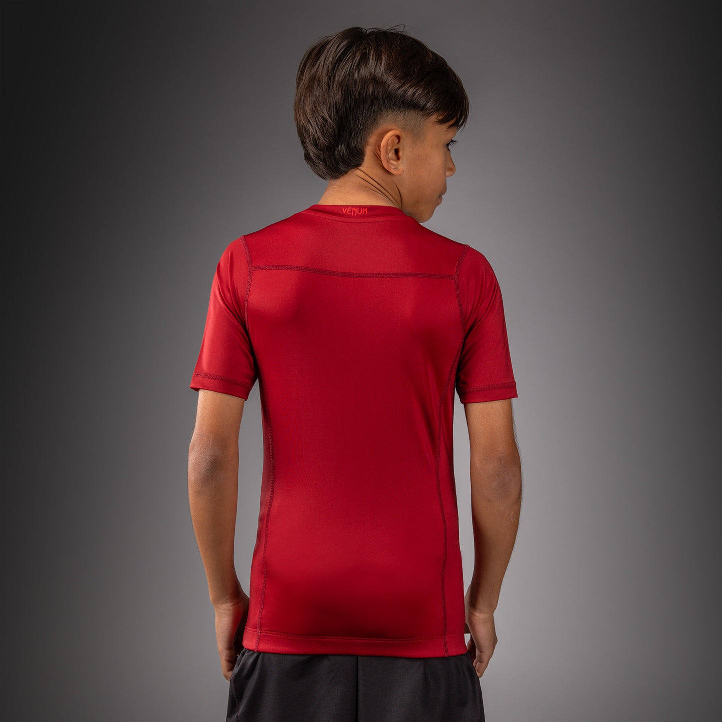 Venum Attack Kids Short Sleeve Rashguard - Black/Red