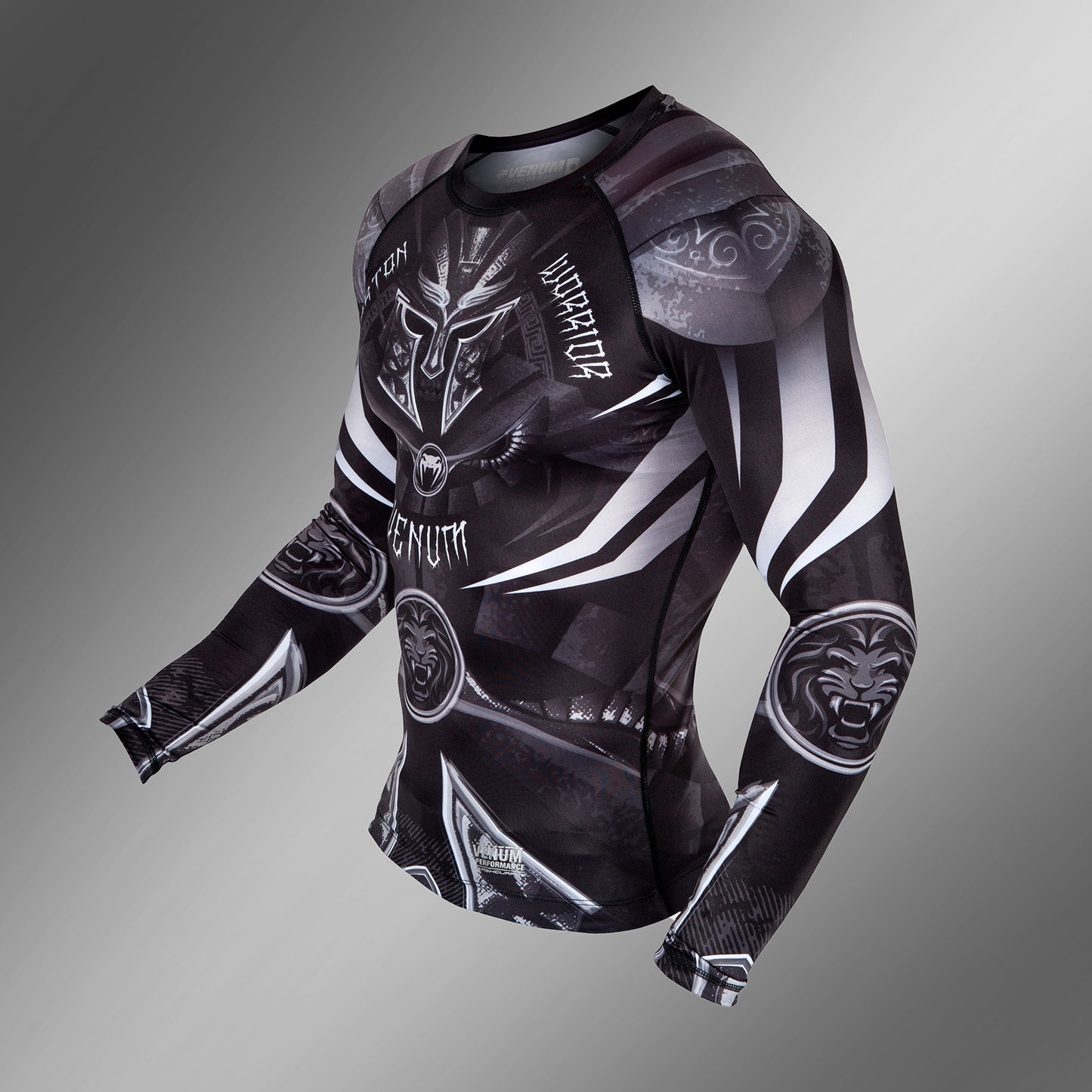 Venum Gladiator 3.0 Rashguard - Long Sleeves - Black/White