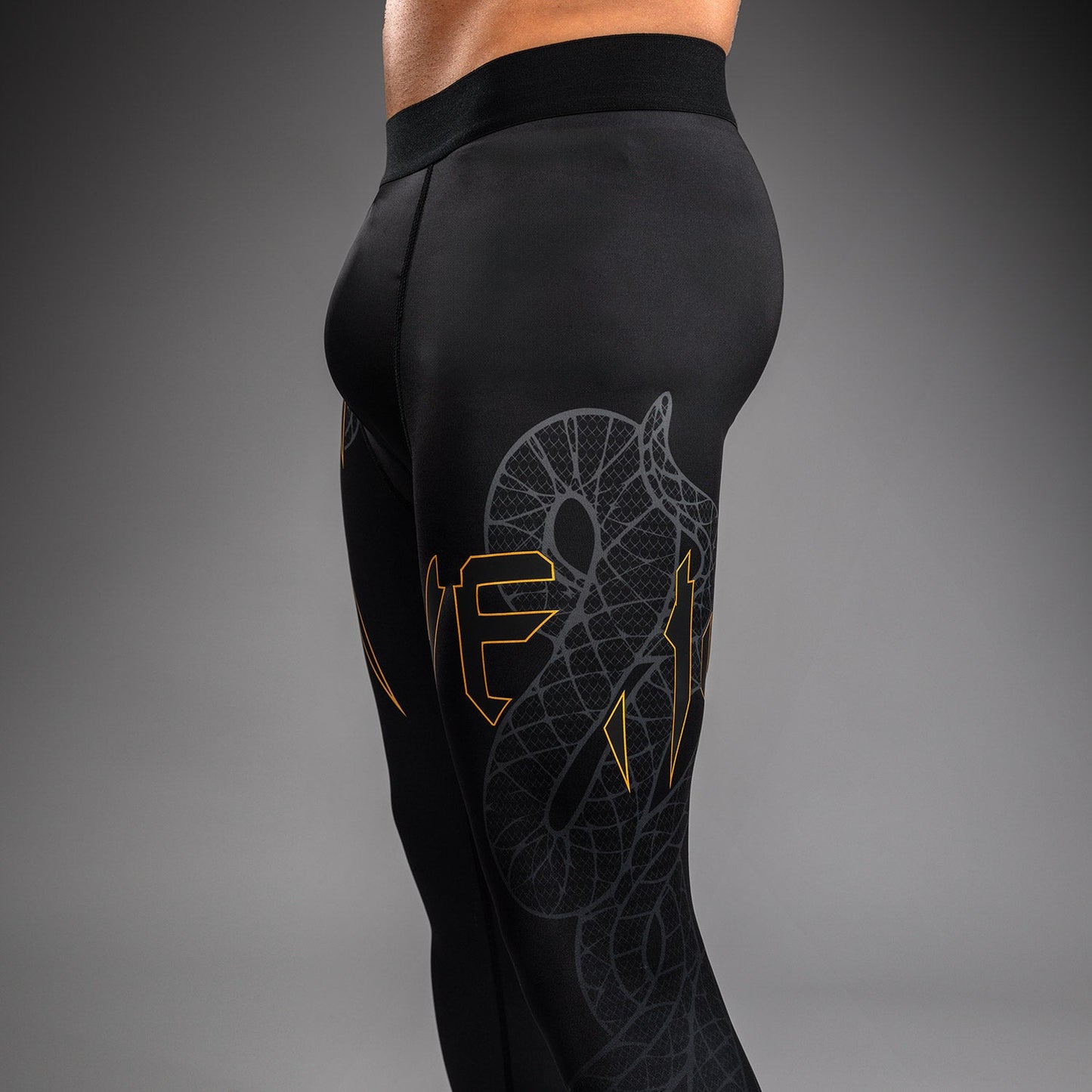 Venum Serpenti Spats - Black/Silver/Gold