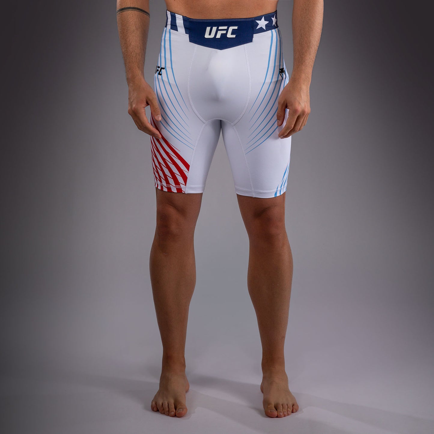 Men's Official UFC Freedom 250 by Venum White Authentic Fight Night Vale Tudo Short