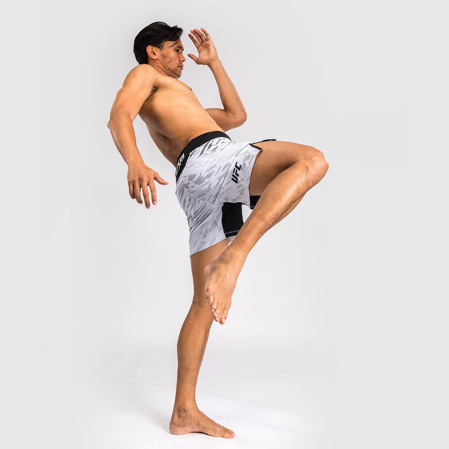 UFC Fusion by Venum Personalized Authentic Fight Night Men's Fight Short - Short Fit - White