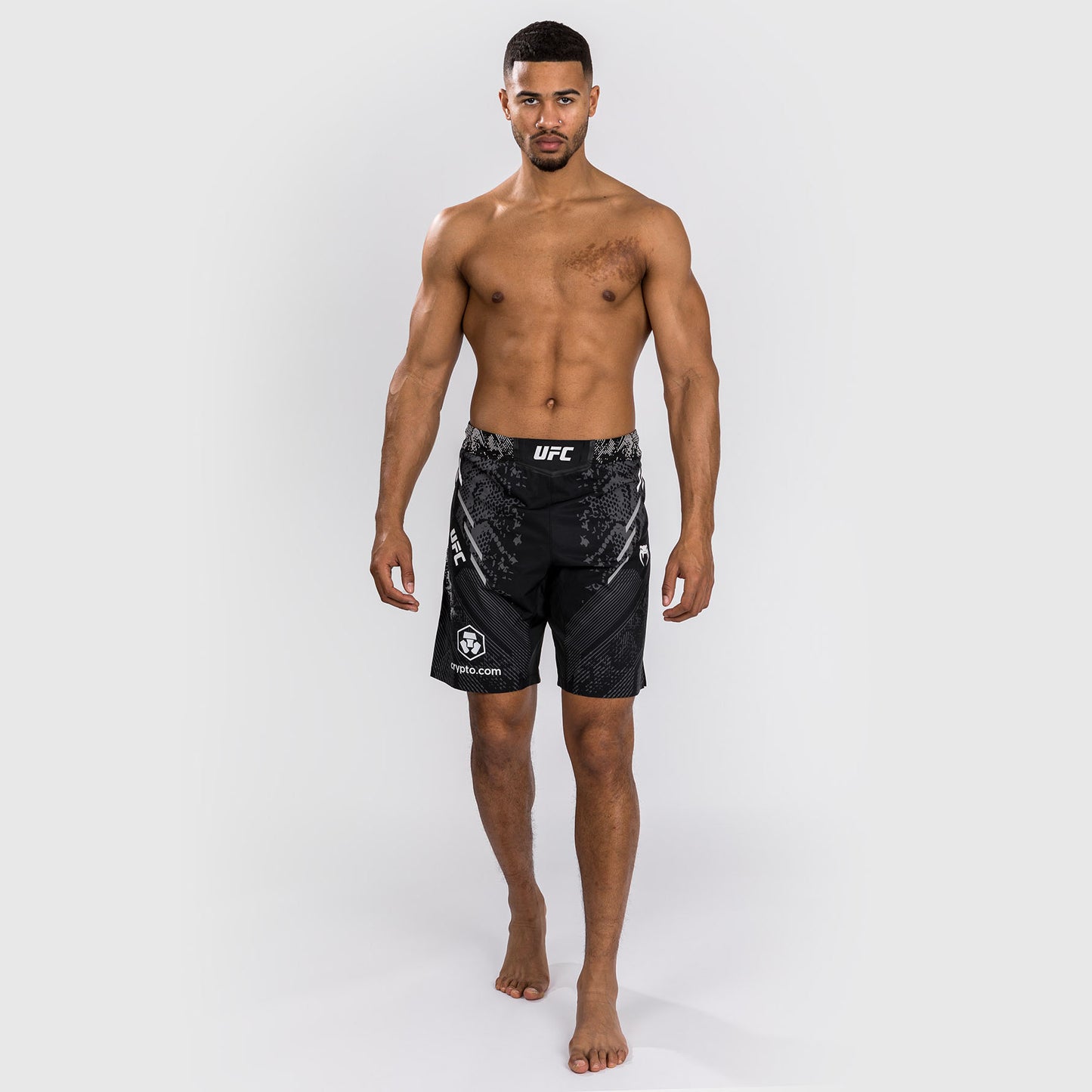 UFC Adrenaline by Venum Authentic Fight Night Men's Fight Short - Long Fit - Black