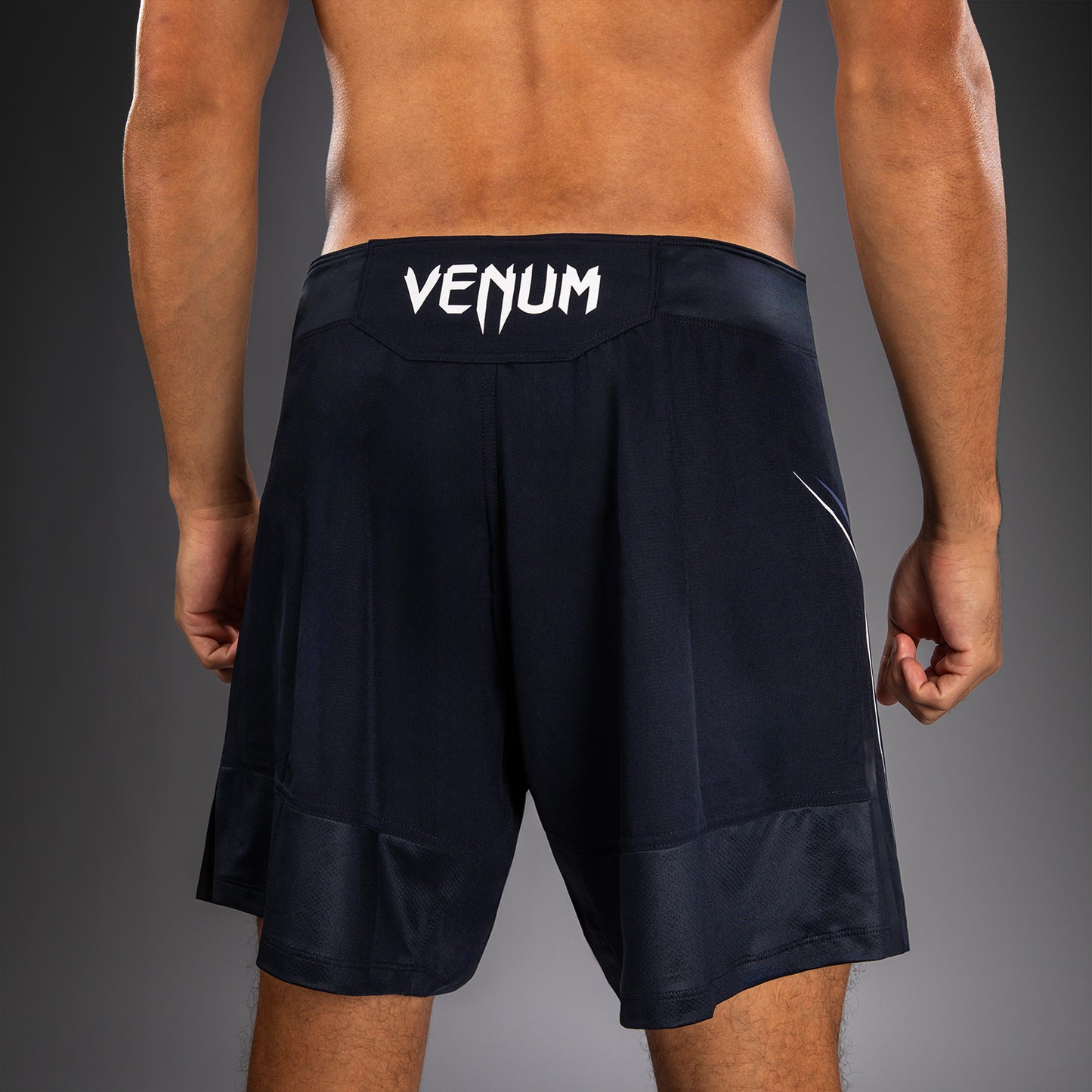 Venum G-Core Fight Shorts - Navy Blue/White