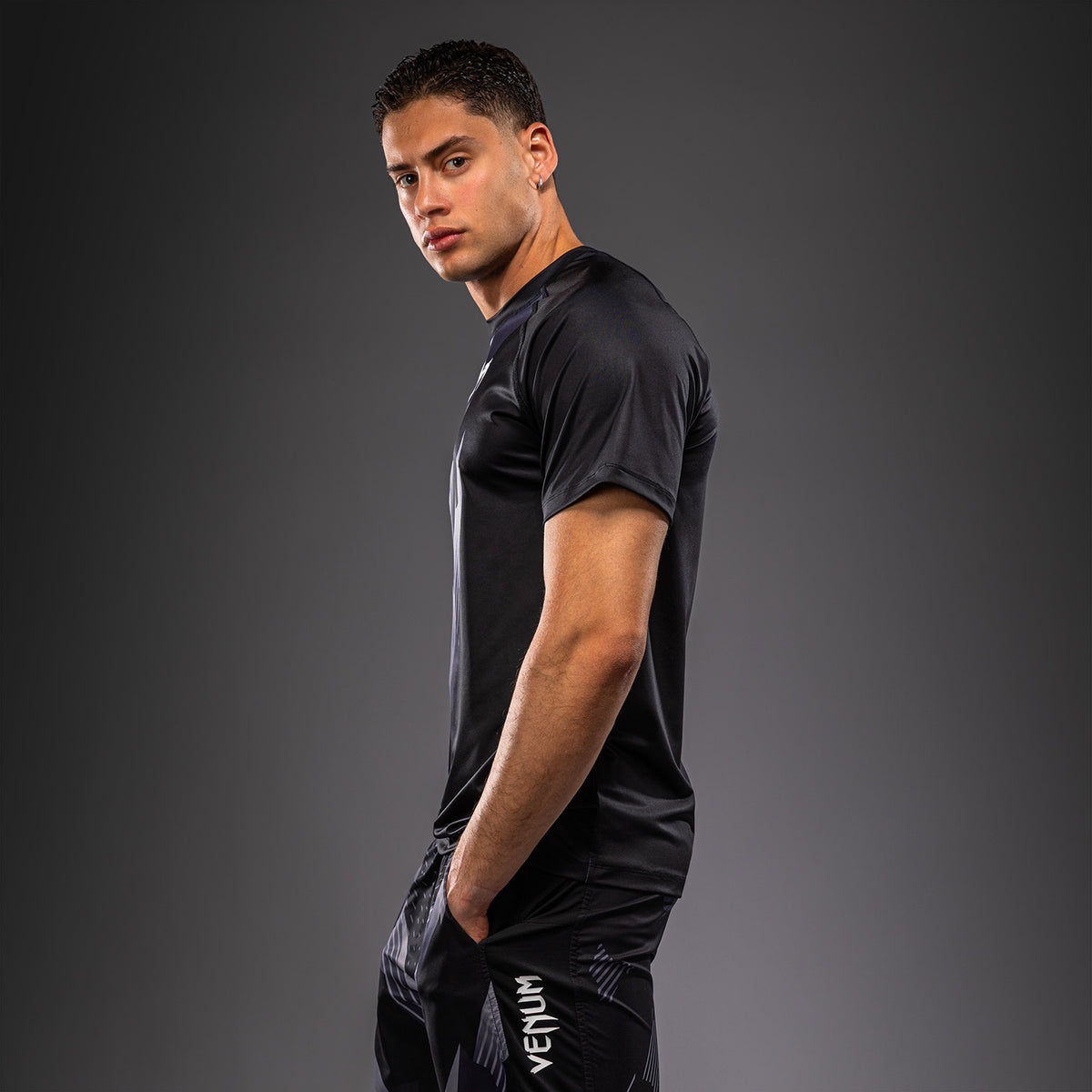 Venum No-Gi 6.0 Dry Tech T-Shirt - Black/White