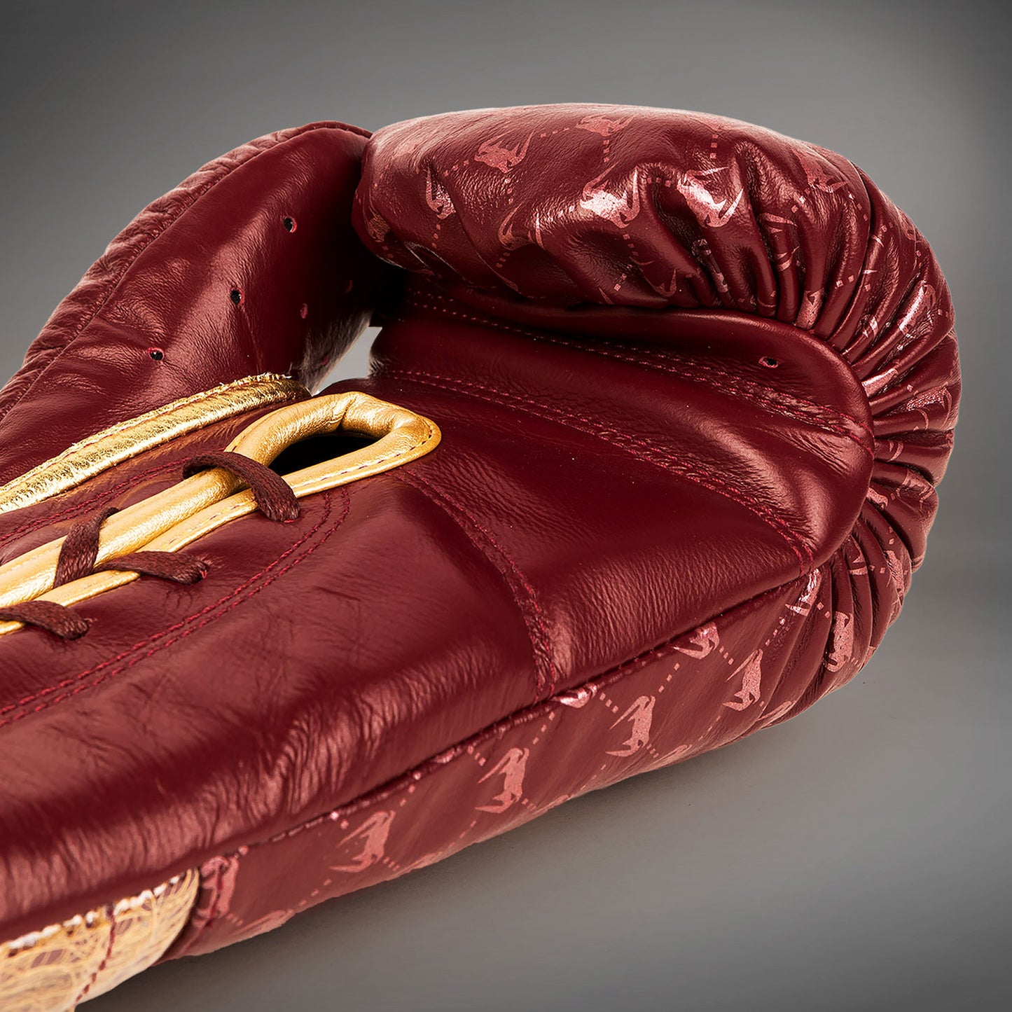 Venum Coco Monogram Pro Lace Up Boxing Gloves - Garnet Red
