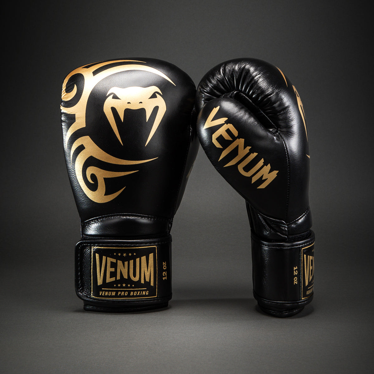 Venum Giant 2.0 Mike Tyson Pro Boxing Gloves - Black/Gold + Drawstring Bag