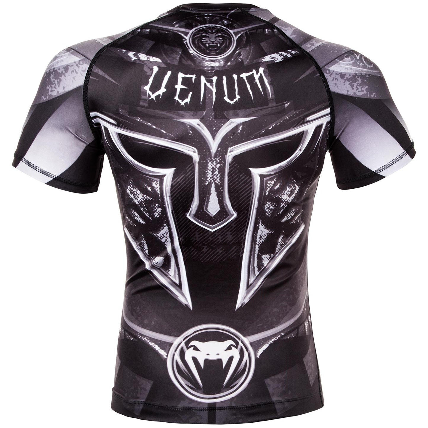 Venum Gladiator 3.0 Rashguard - Black/White - Short Sleeves