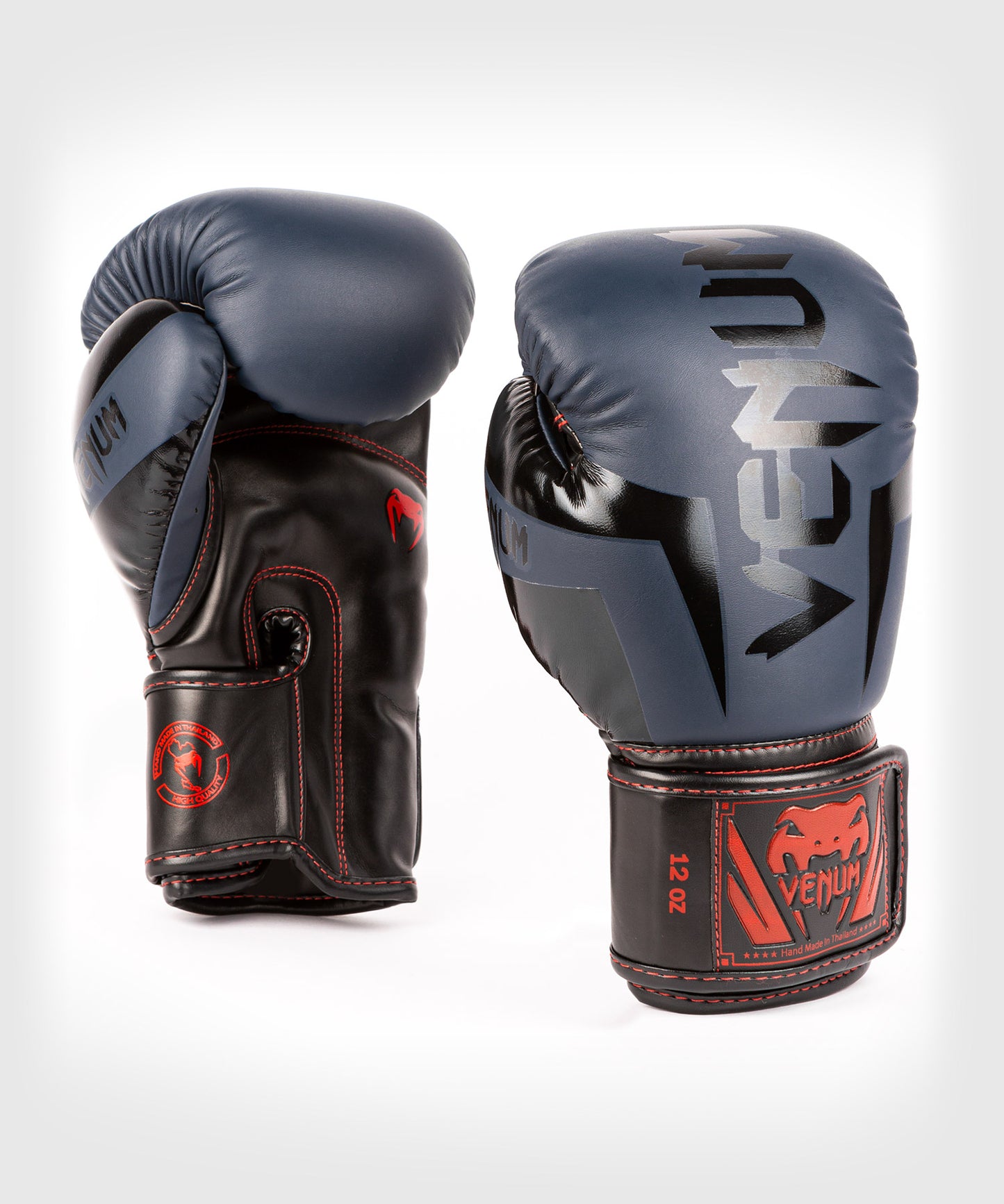 Venum Elite Boxing Gloves - Navy Blue/Black-Red