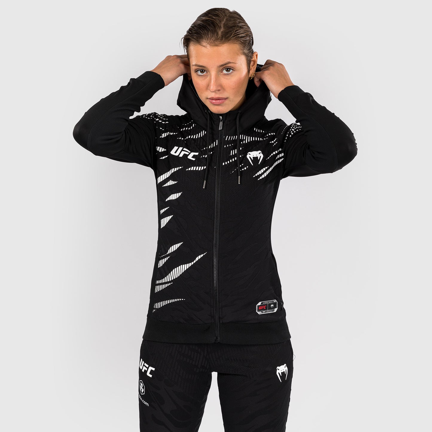 UFC Fusion by Venum Personalized Authentic Fight Night Women's Hoodies - Black