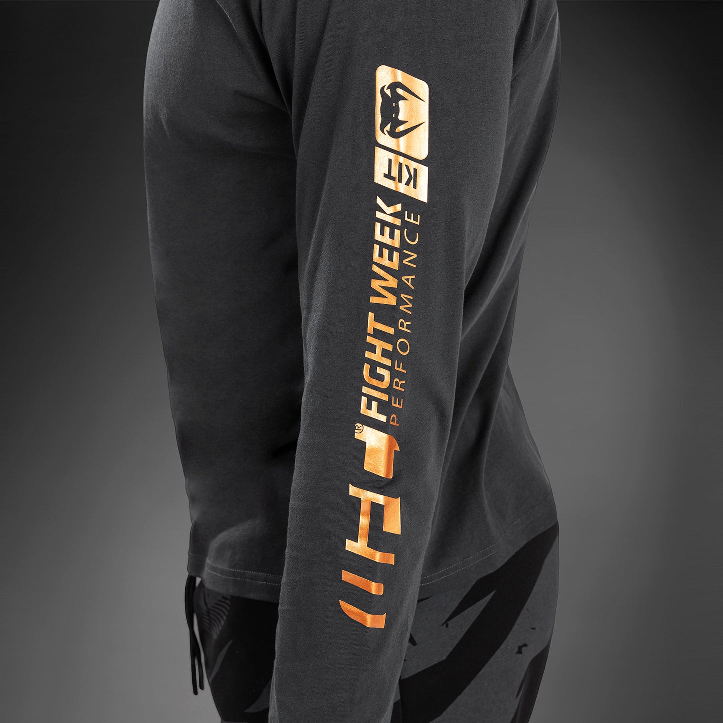 UFC Adrenaline by Venum Fight Week Men’s Long Sleeve T-Shirt - Charcoal Grey