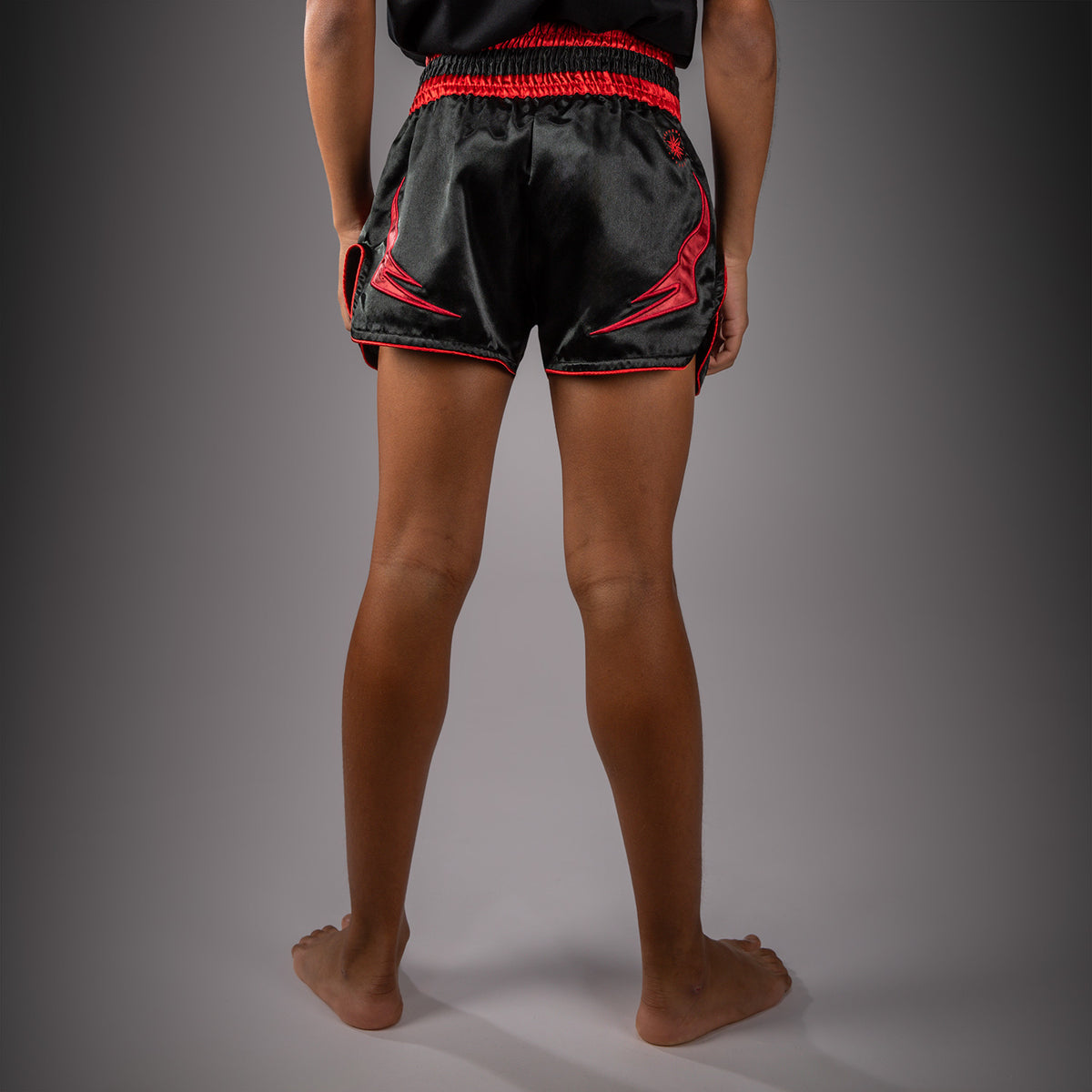 Venum Attack Kids Muay Thai Shorts - Black/Red