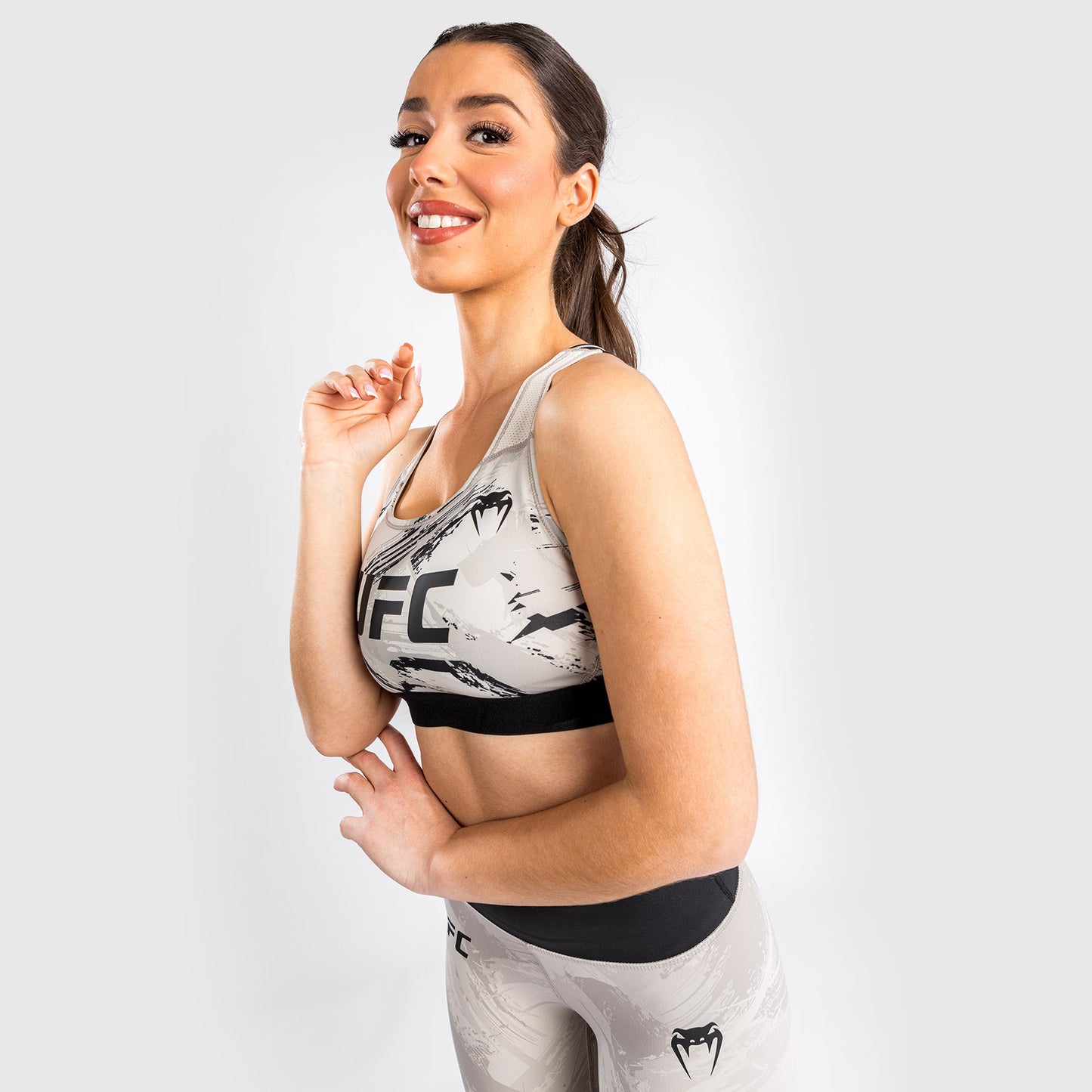 UFC Venum Authentic Fight Week Women’s 2.0 Sport Bra - Sand/Black