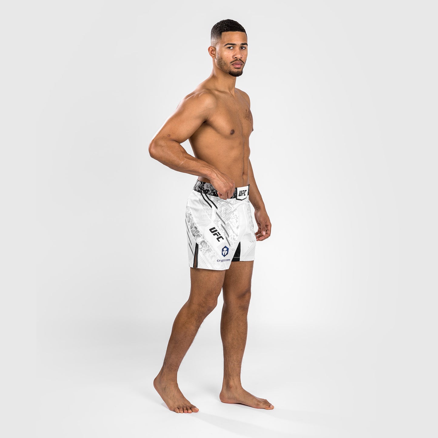UFC Adrenaline by Venum Personalized Authentic Fight Night Men's Fight Short - Short Fit - White