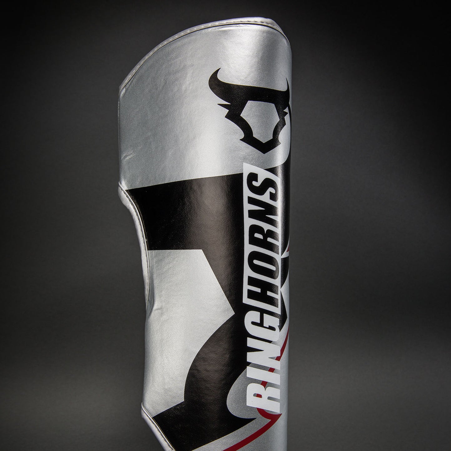 Ringhorns Charger by Venum Shin Guards - Silver/Black