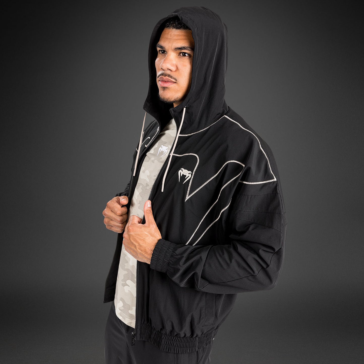 Venum Attack 90 Tracksuit Jacket - Black/White