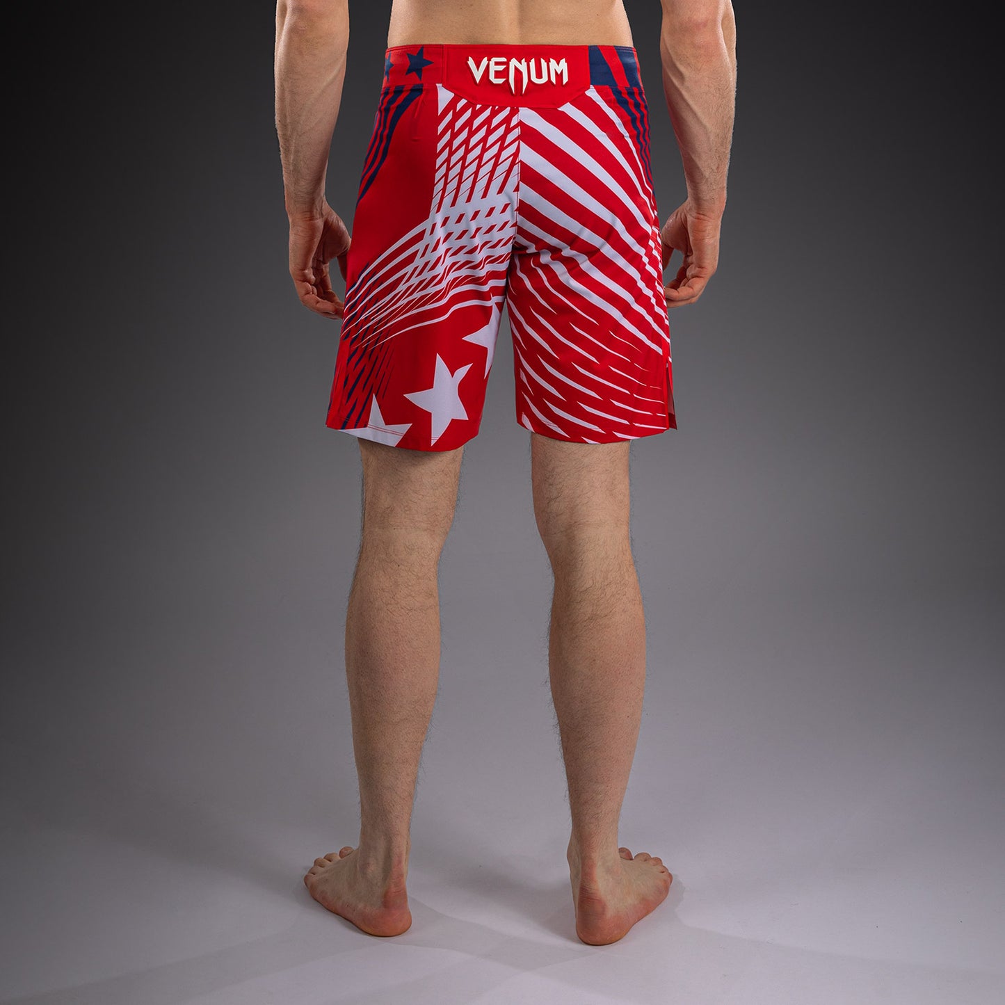 Men's Official UFC Freedom 250 by Venum Red Authentic Fight Night Short Fit Fight Short