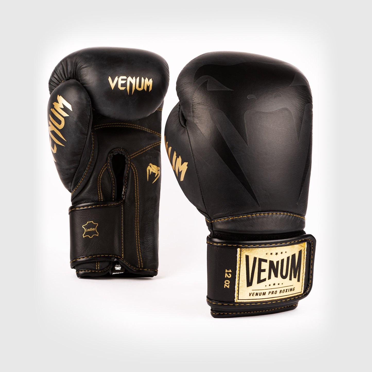 Venum Giant 2.0 Pro Boxing Gloves Velcro - Black/Black-Gold