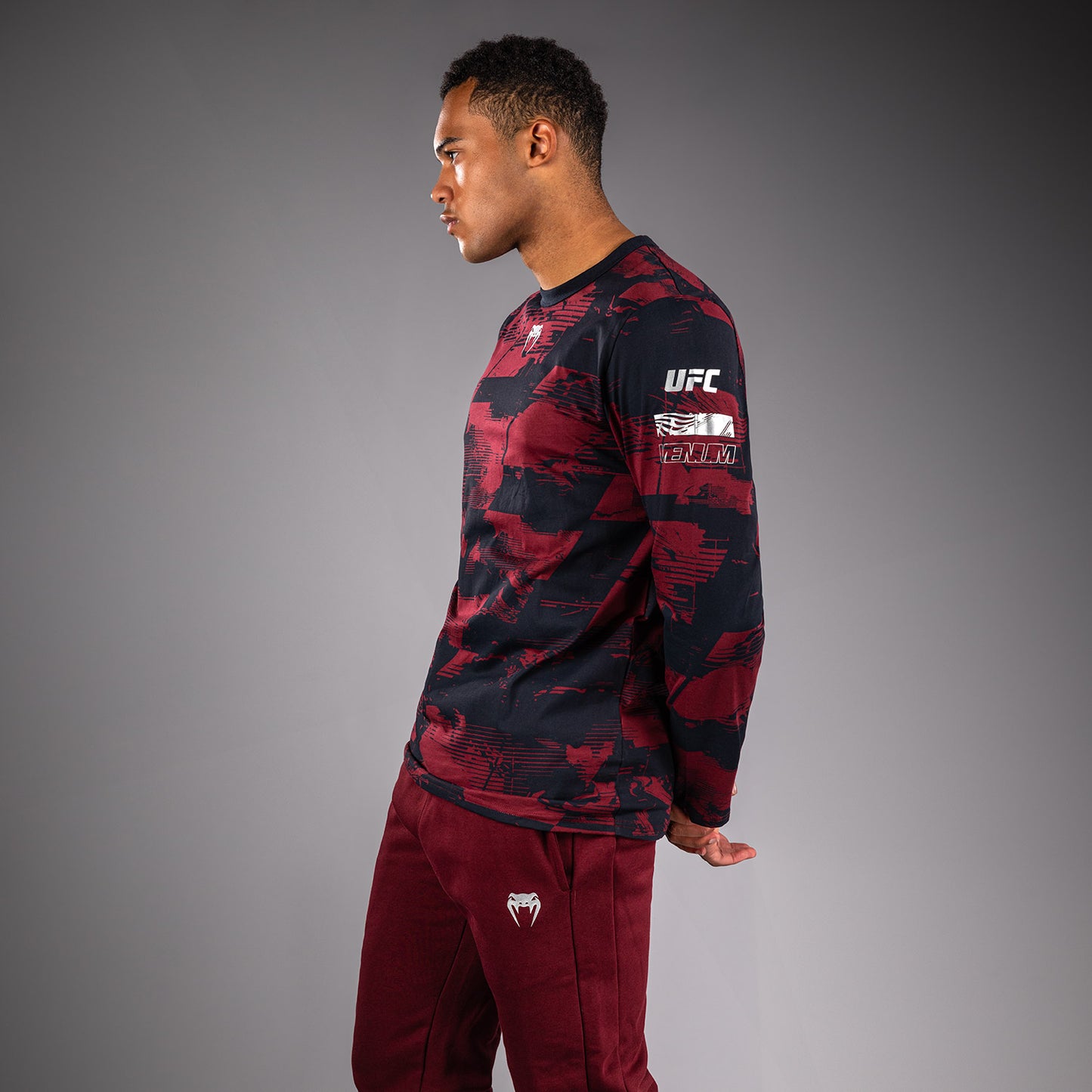 Men's UFC Zenith by Venum Burgundy Authentic Fight Week Long Sleeve T-Shirt