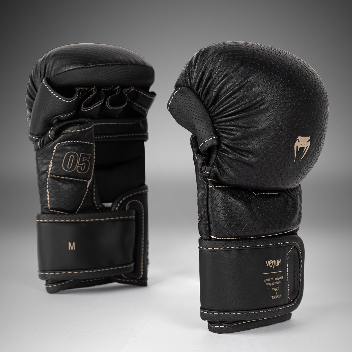 Venum Impact Evo Scales MMA Sparring Gloves - Black