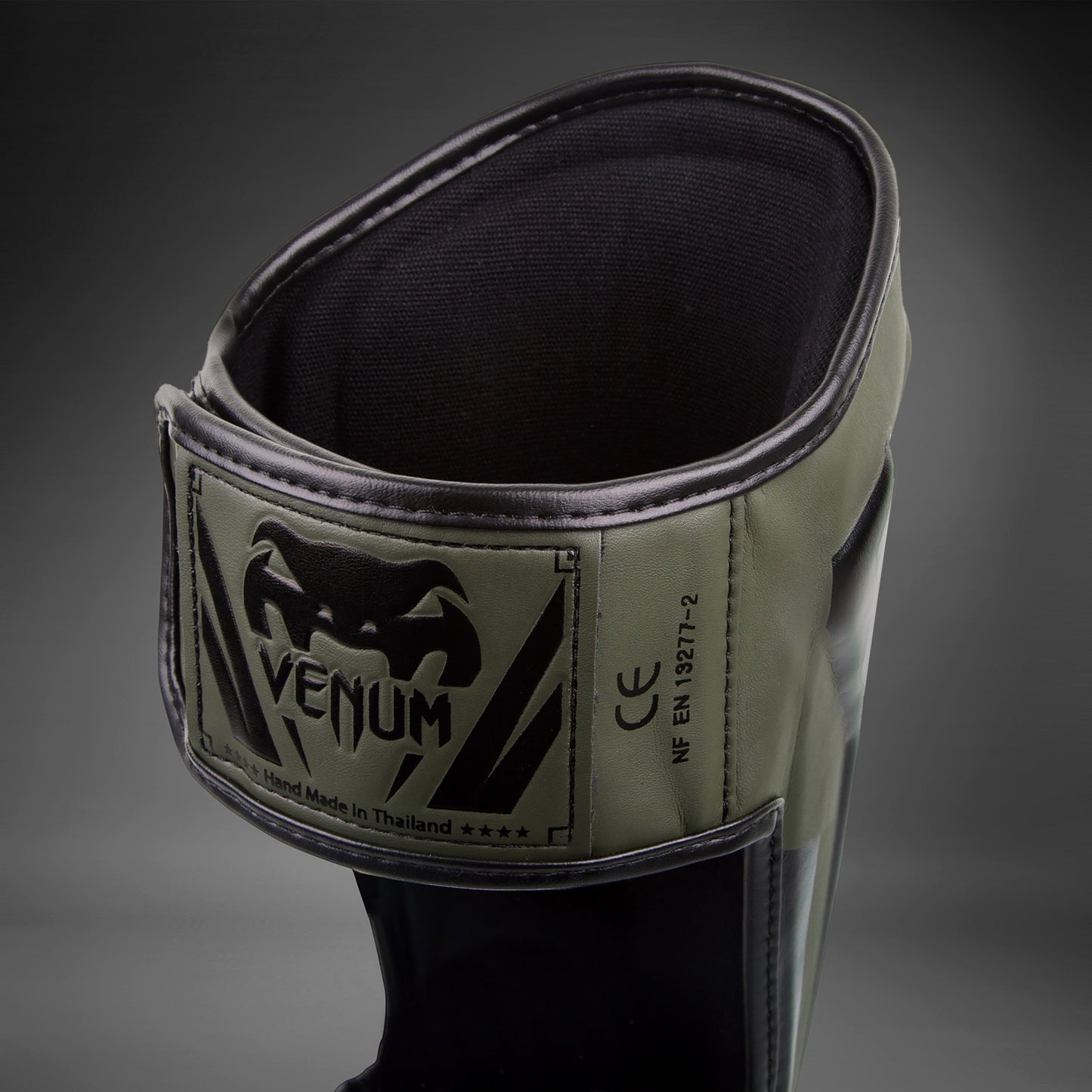 Venum Elite Standup Shin guards - Khaki/Black