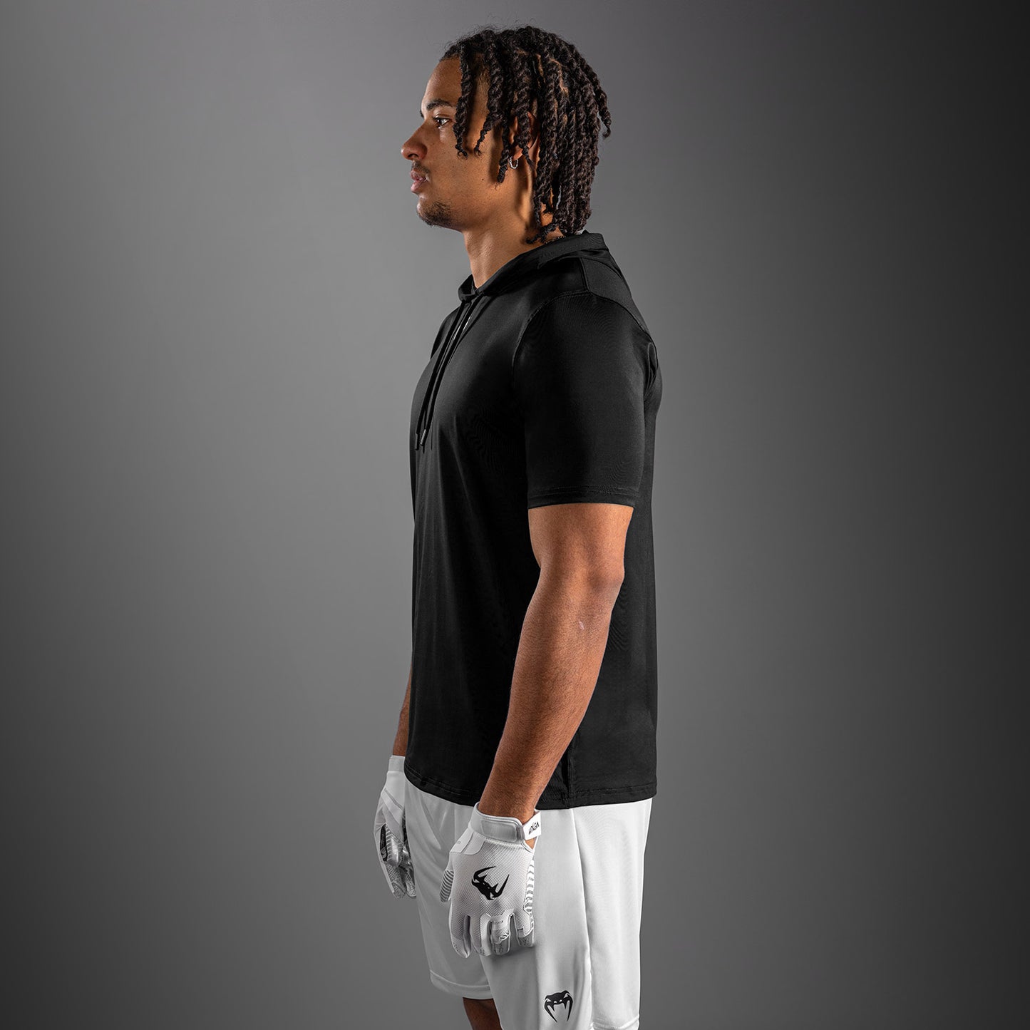 Venum Elite Short Sleeve Dry-Tech Hoodie - Black