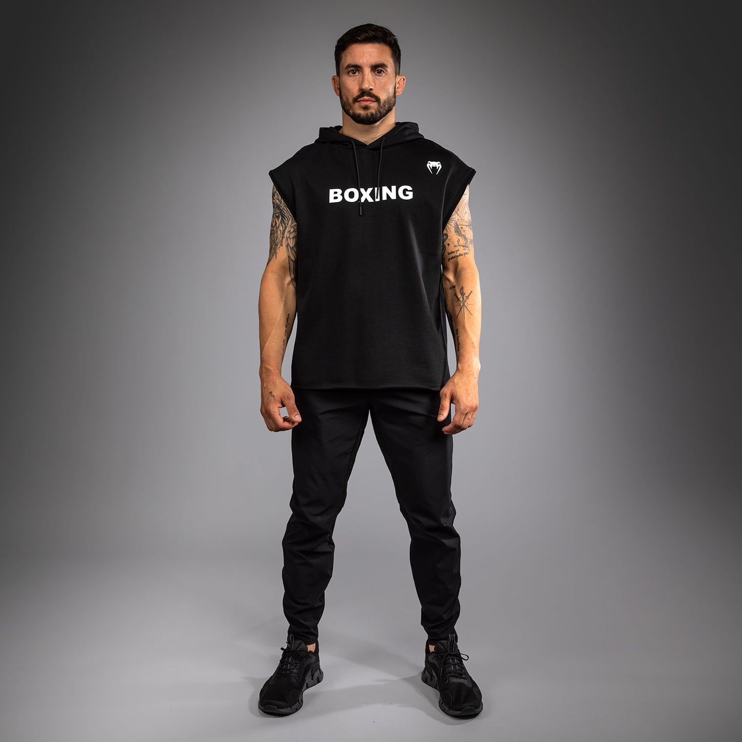 Venum Boxing VT Sleeveless Hoodie - Black/White