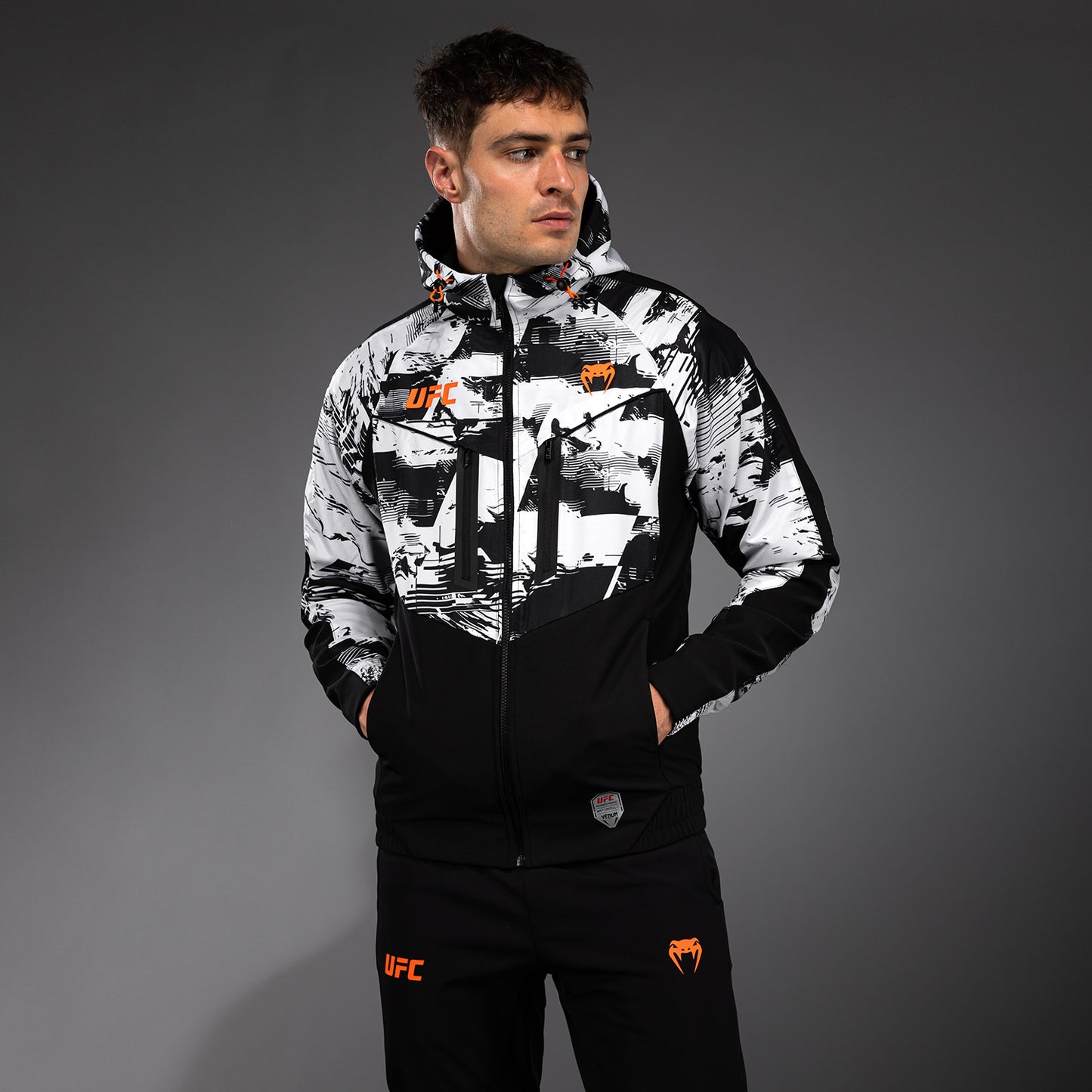 Men's UFC Zenith by Venum White Authentic Fight Week Zip Hoodie