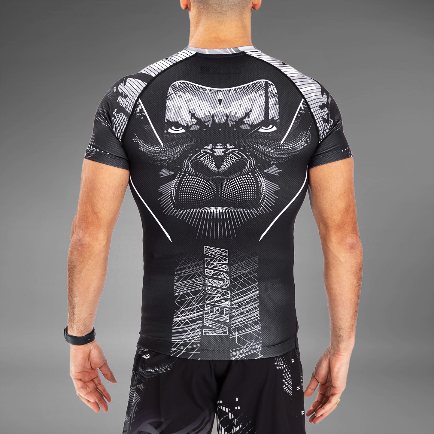 Venum Gorilla Jungle Rashguards Short Sleeves - Black/White
