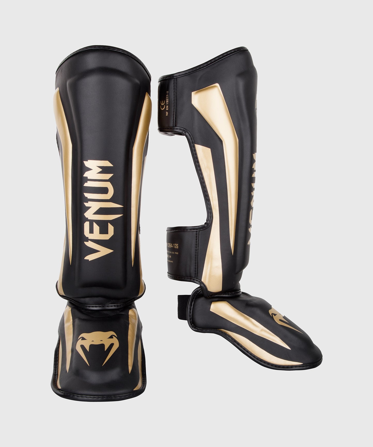 Venum Elite Standup Shin guards - Black/Gold