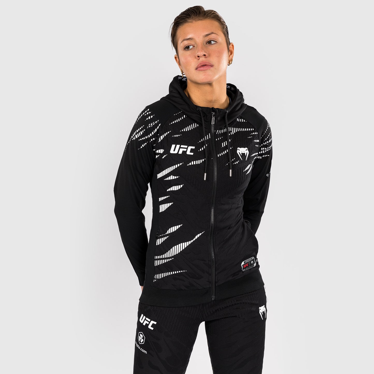 UFC Fusion by Venum Personalized Authentic Fight Night Women's Hoodies - Black