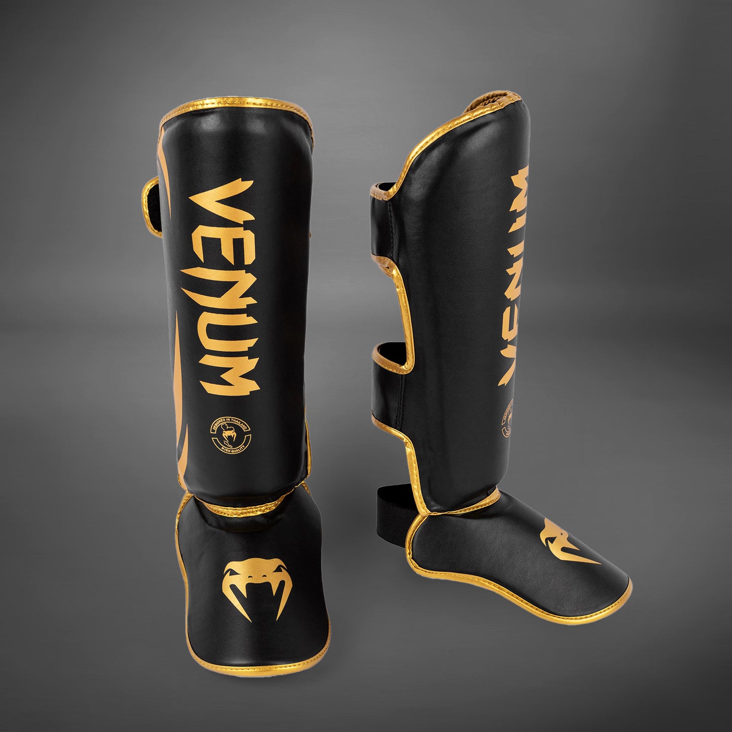Venum Challenger Standup Shin Guards - Black/Gold