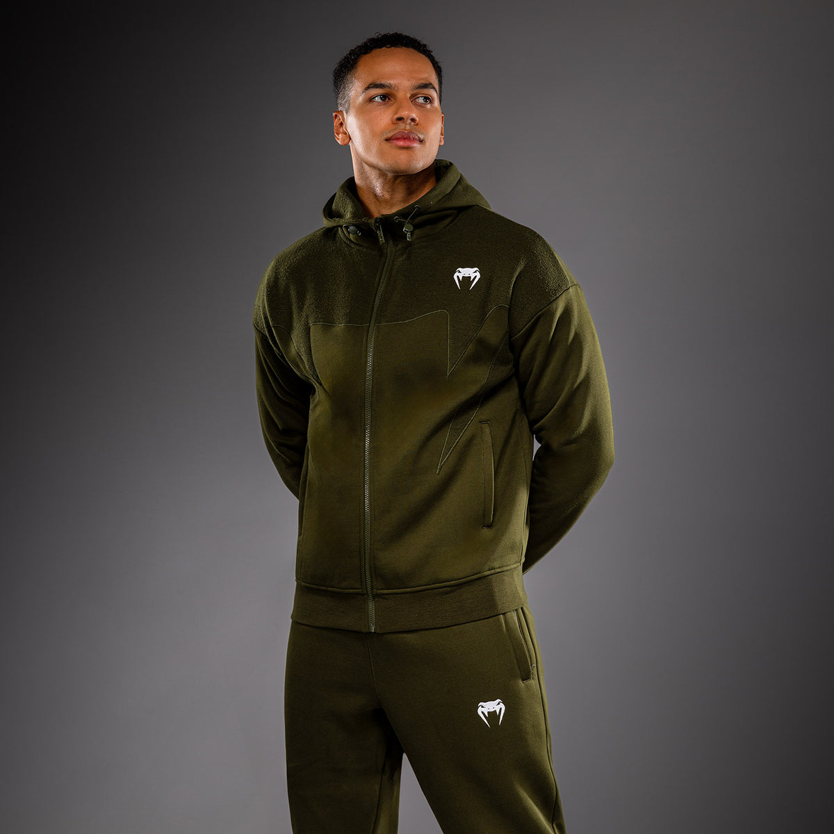 Venum Attack Fleece & Weave Track Jacket - Khaki