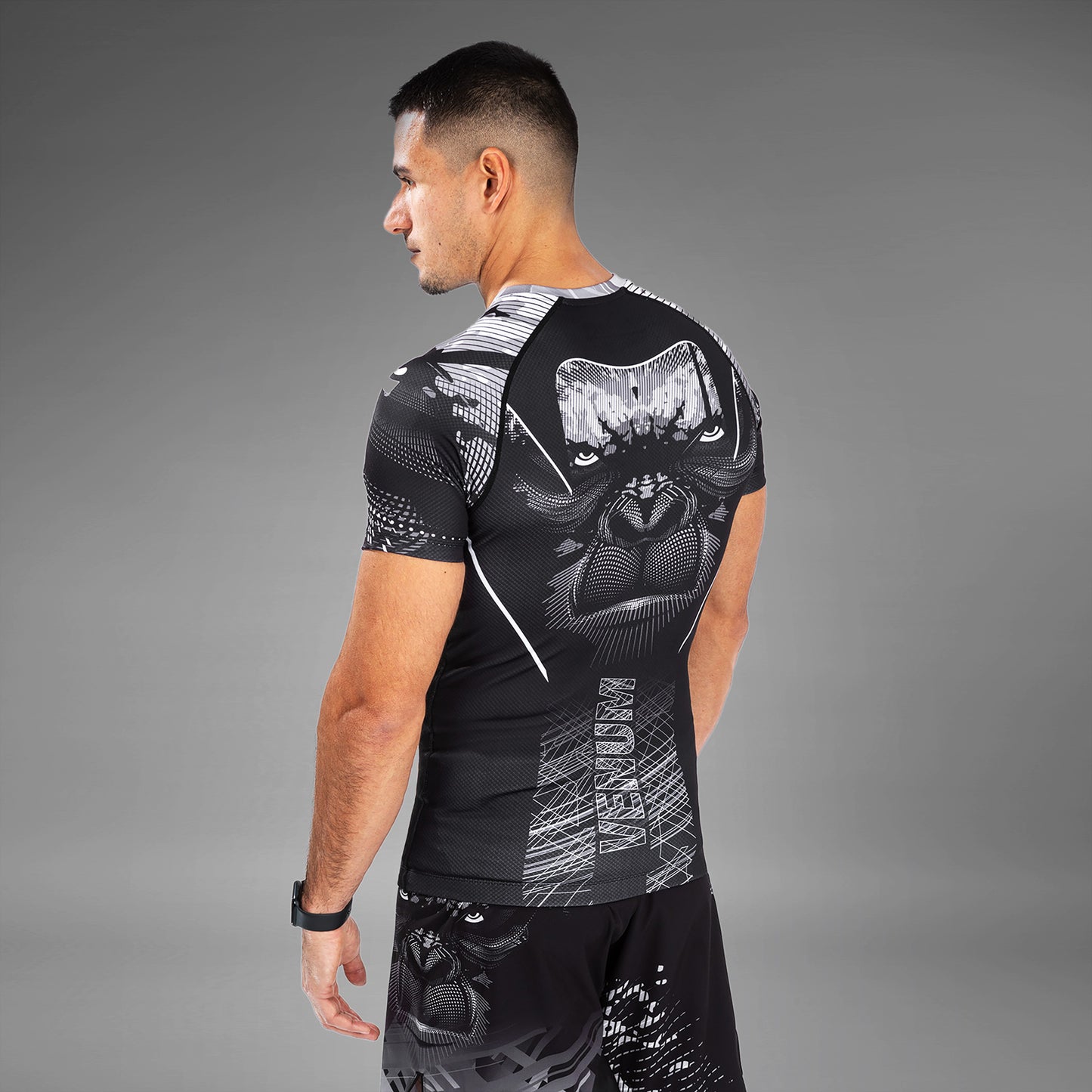 Venum Gorilla Jungle Rashguards Short Sleeves - Black/White
