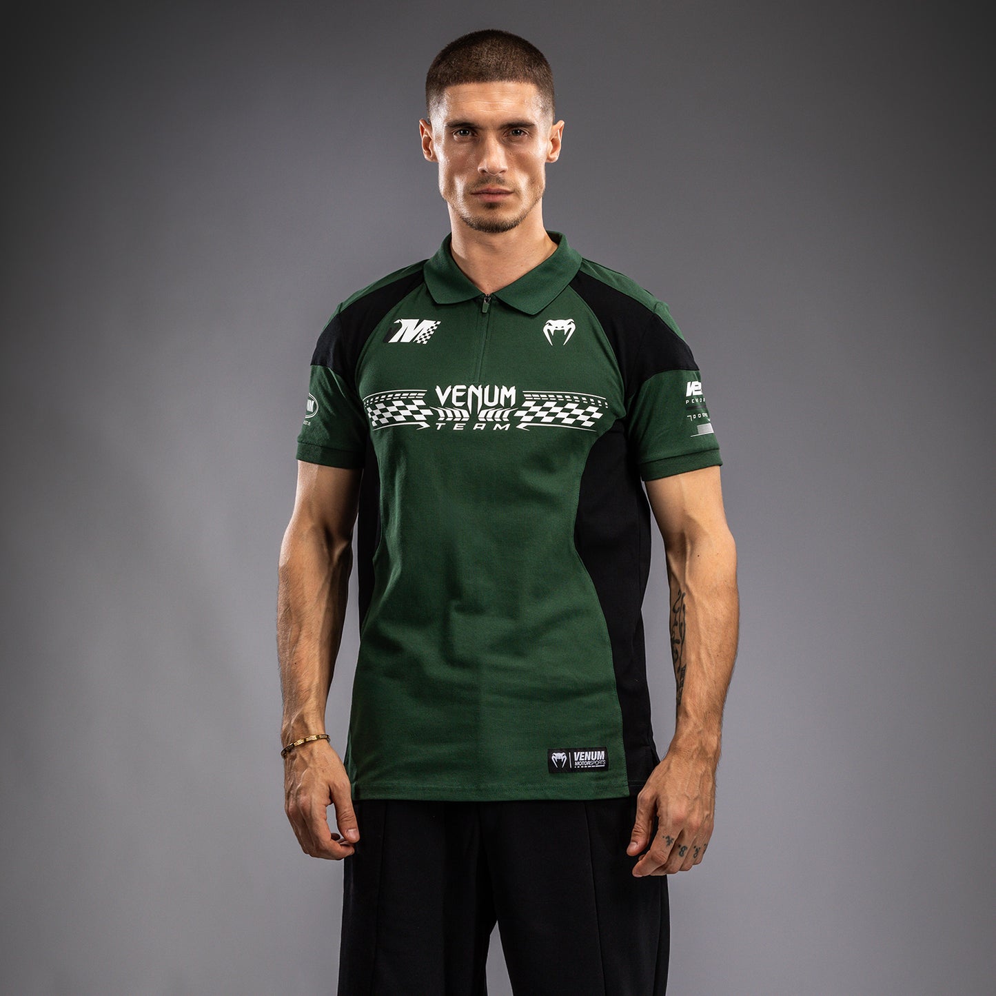 Venum Motorsport Cotton Polo - Deep Forest