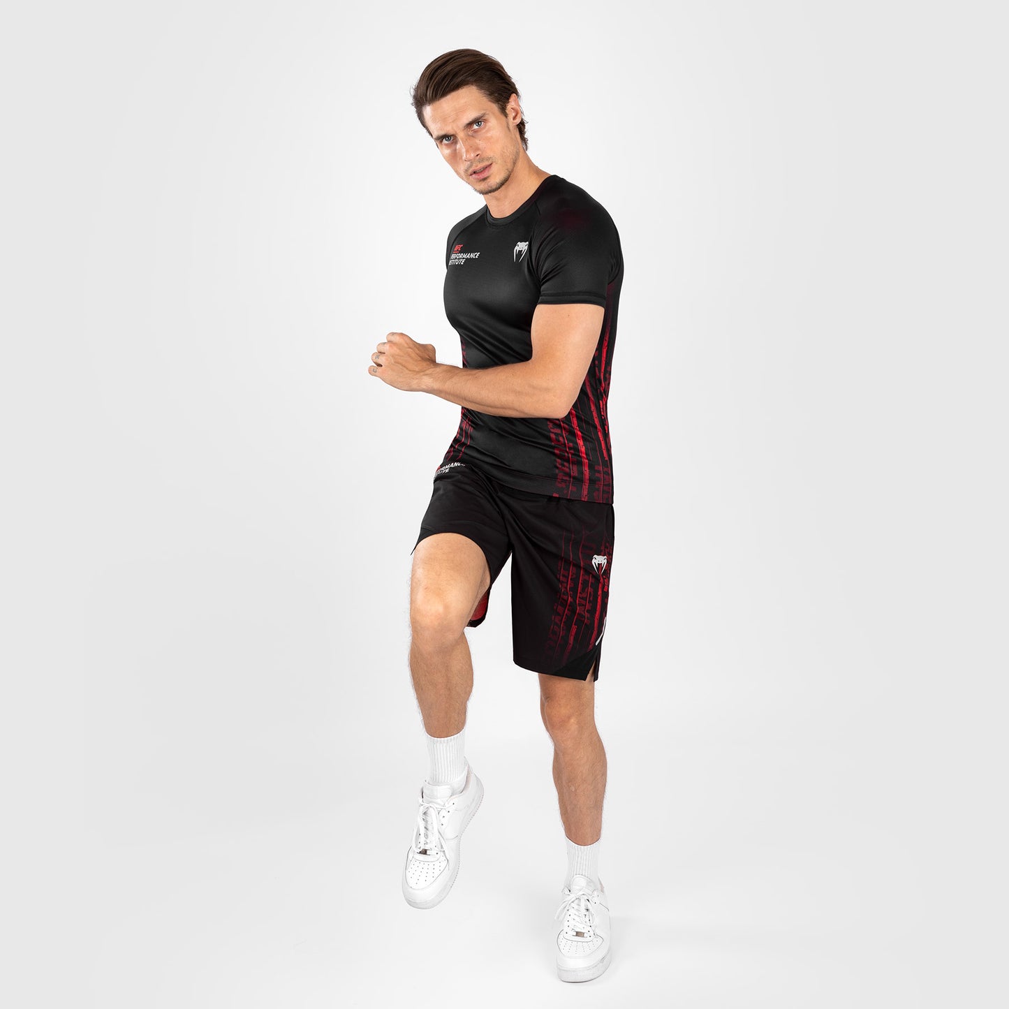 UFC Venum Performance Institute 2.0 Men’s Short-Sleeve Rashguard - Black/Red
