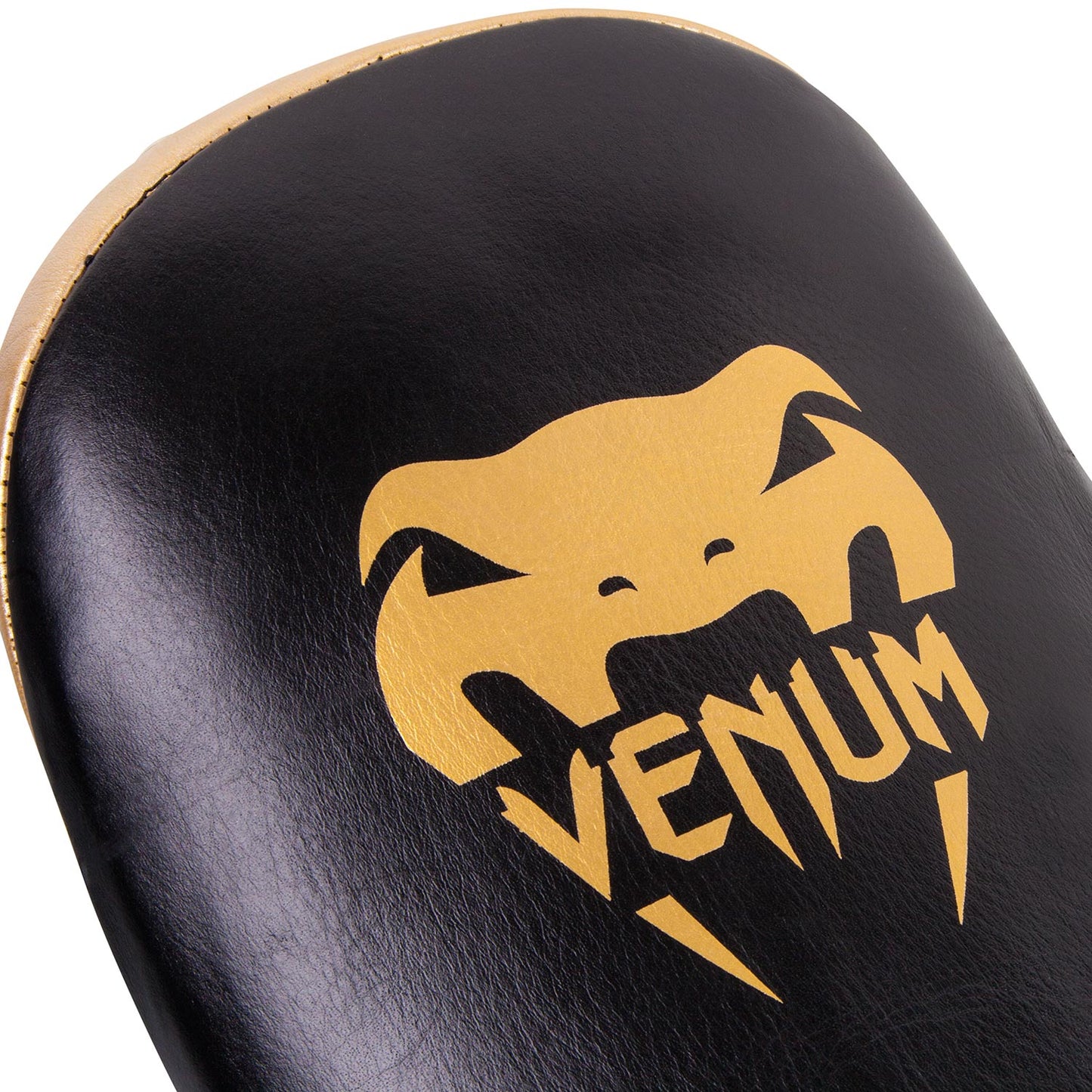 Venum Kick Pads Leather-Black/Gold