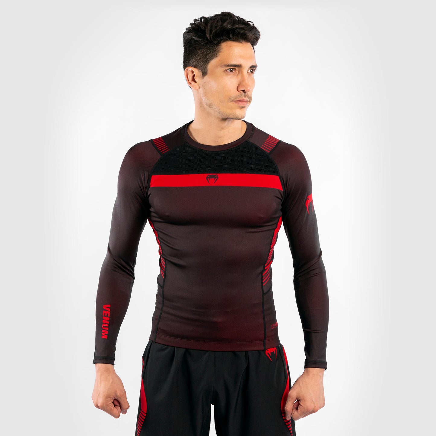 Venum NoGi 3.0 Rashguard - Long Sleeves - Black/Red